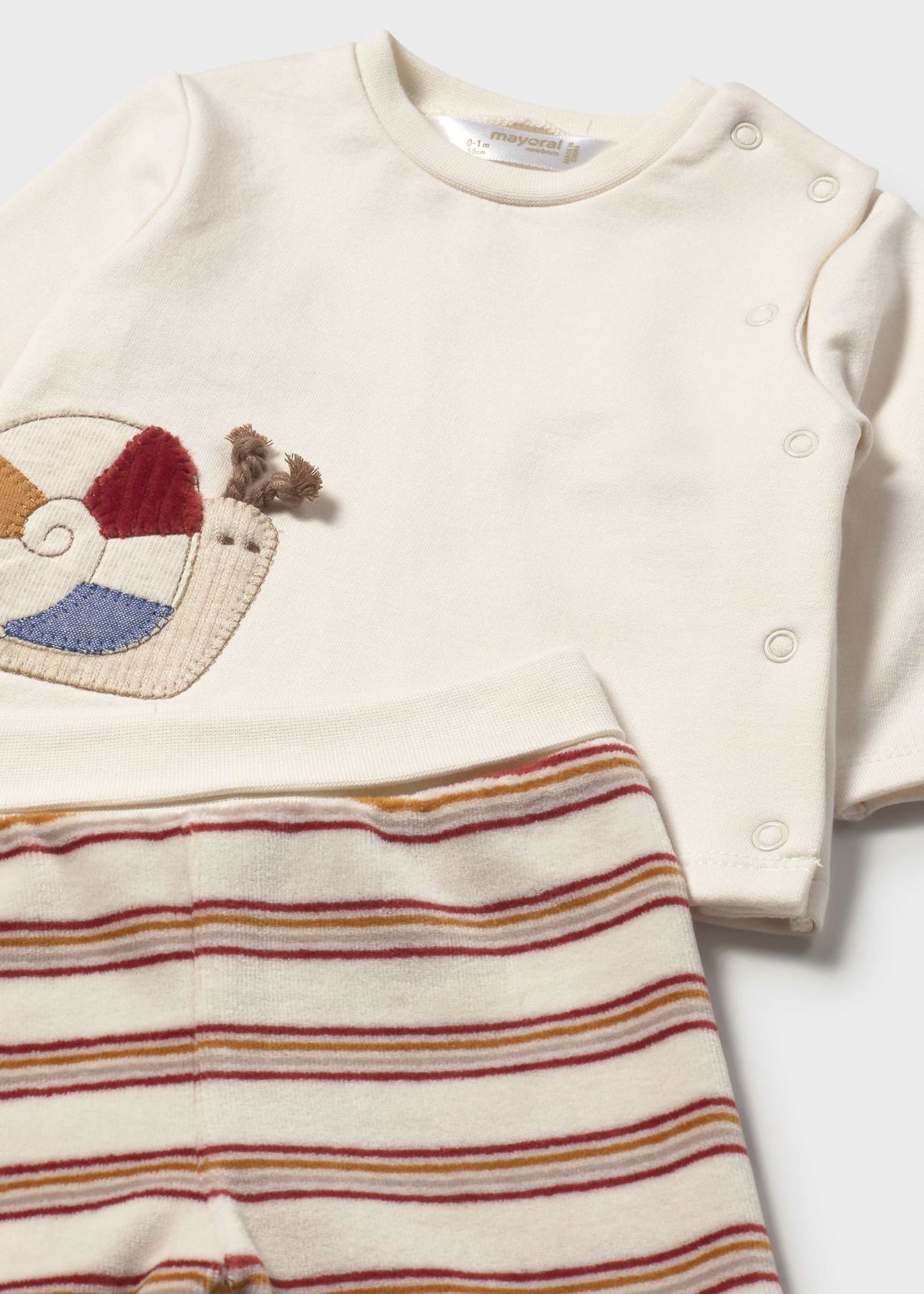 Newborn jumper and footed trouser set