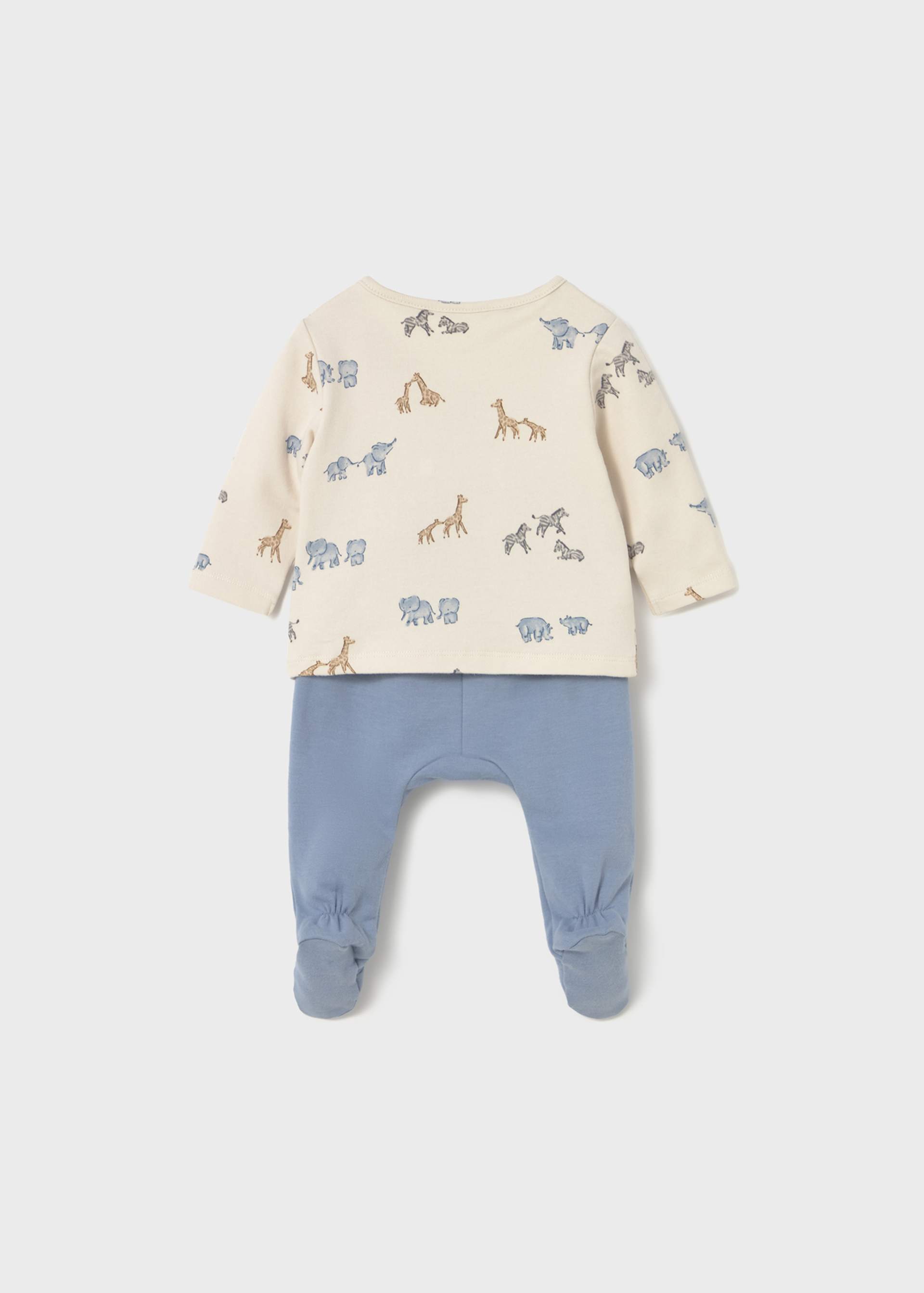 Newborn Boy Pants and Printed Sweatshirt Set