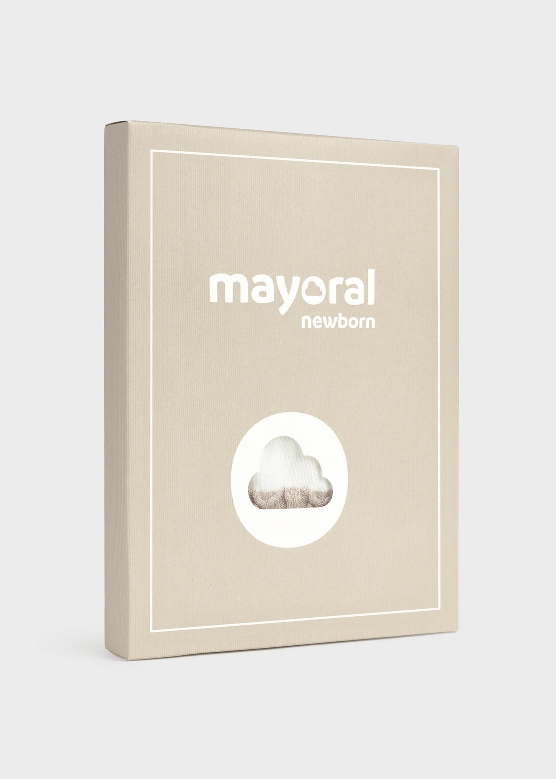 Conjunto calças e camisola tricô recém nascido