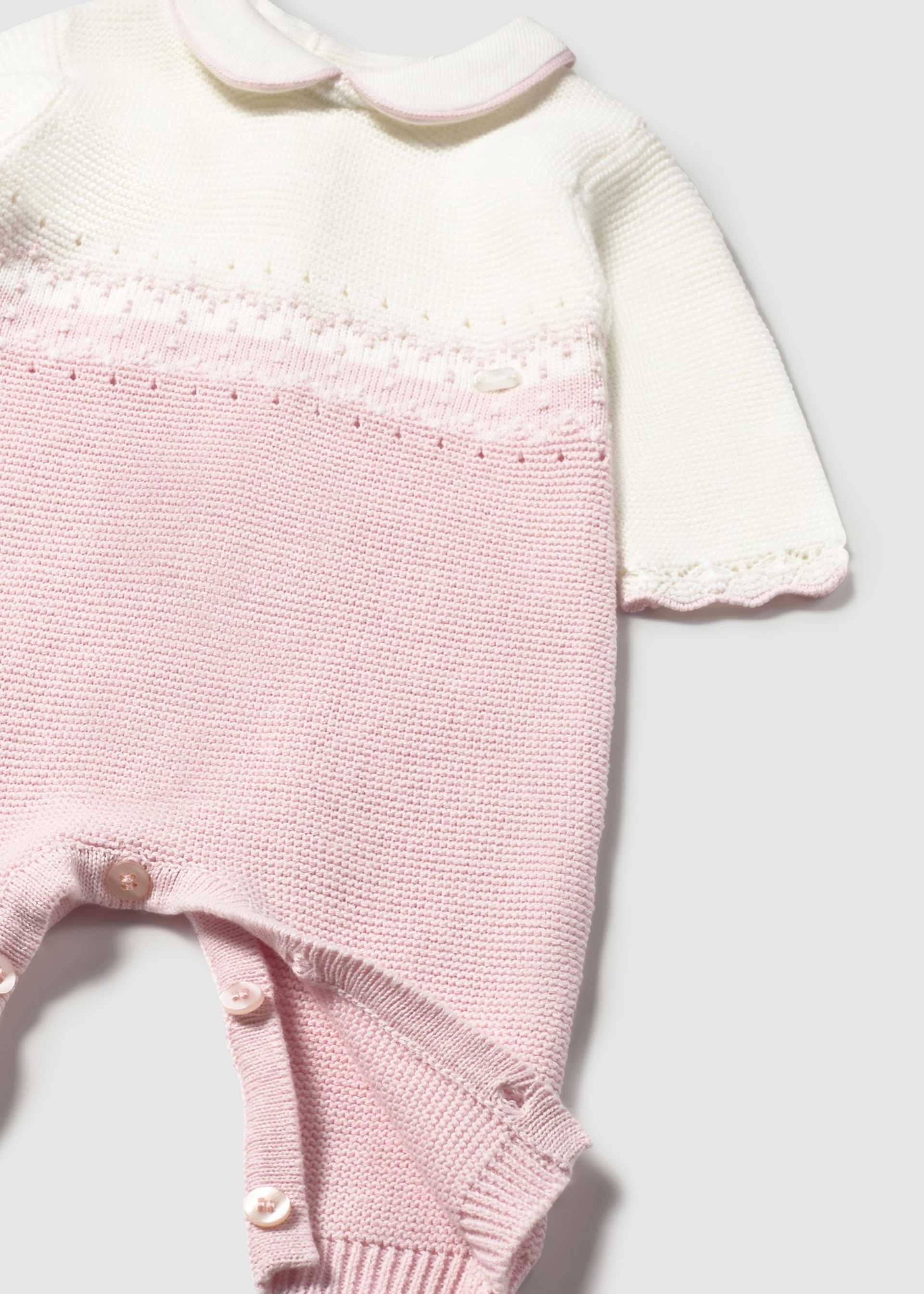 Babygrow tricô recém nascida