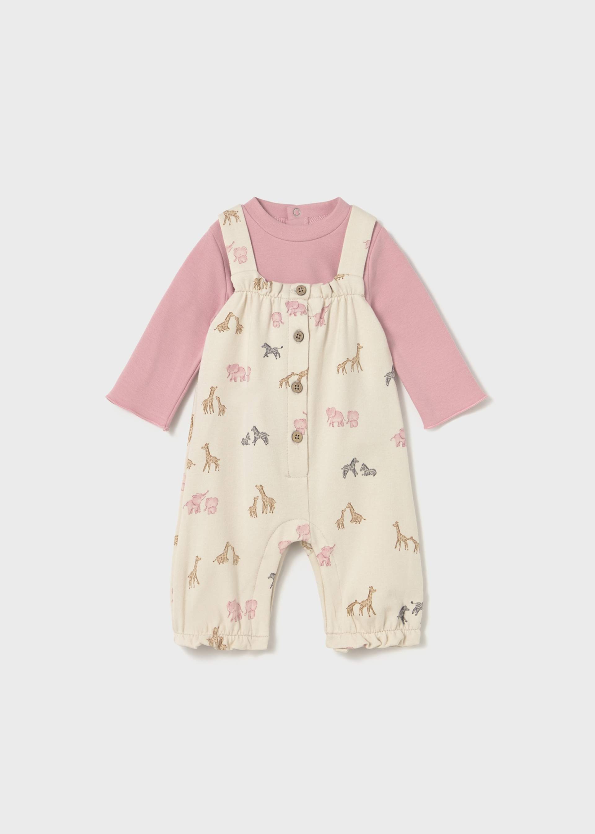 Newborn dungarees and T-shirt set