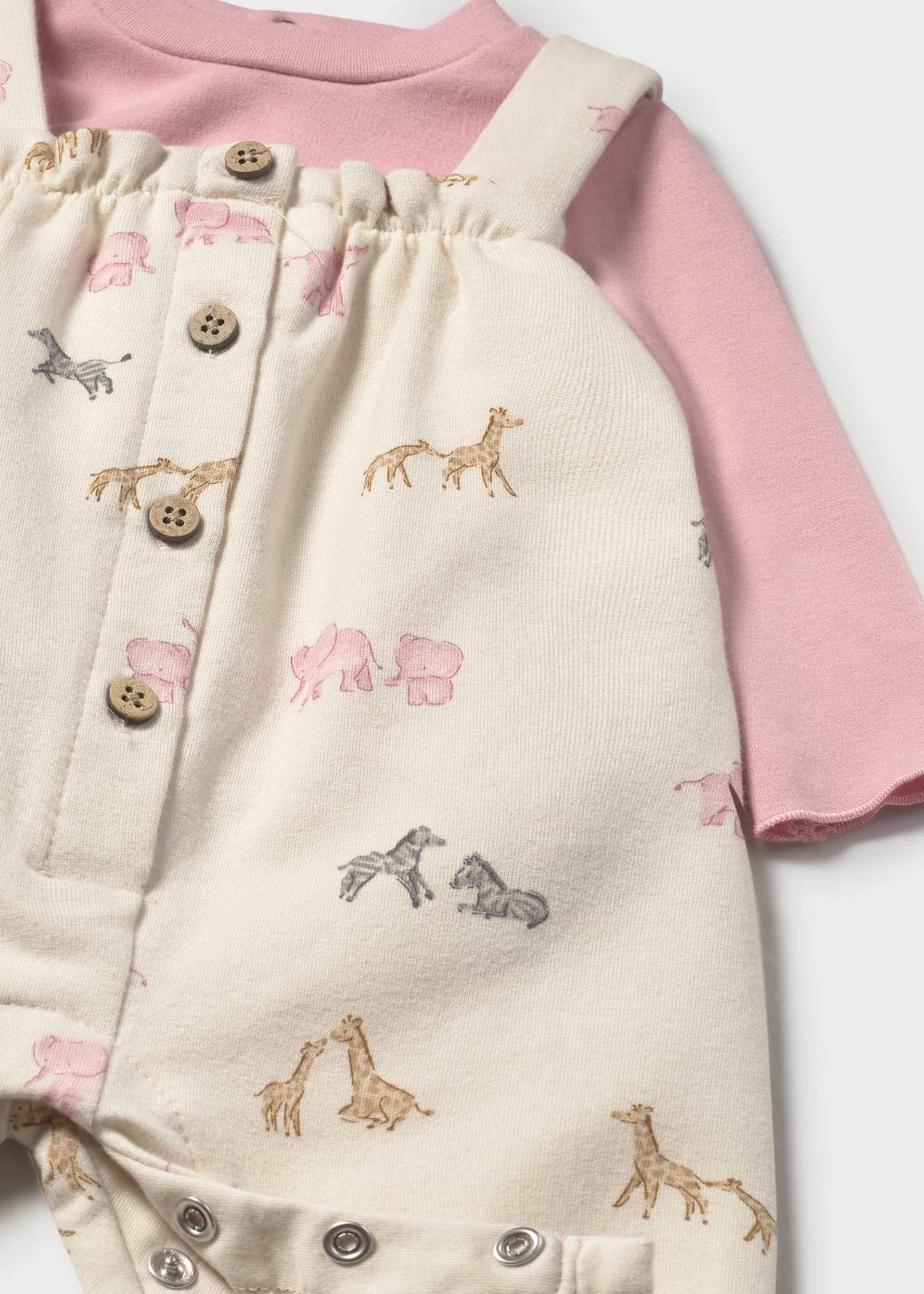 Conjunto peto y playera recién nacida Conjunto peto y playera recién nacida