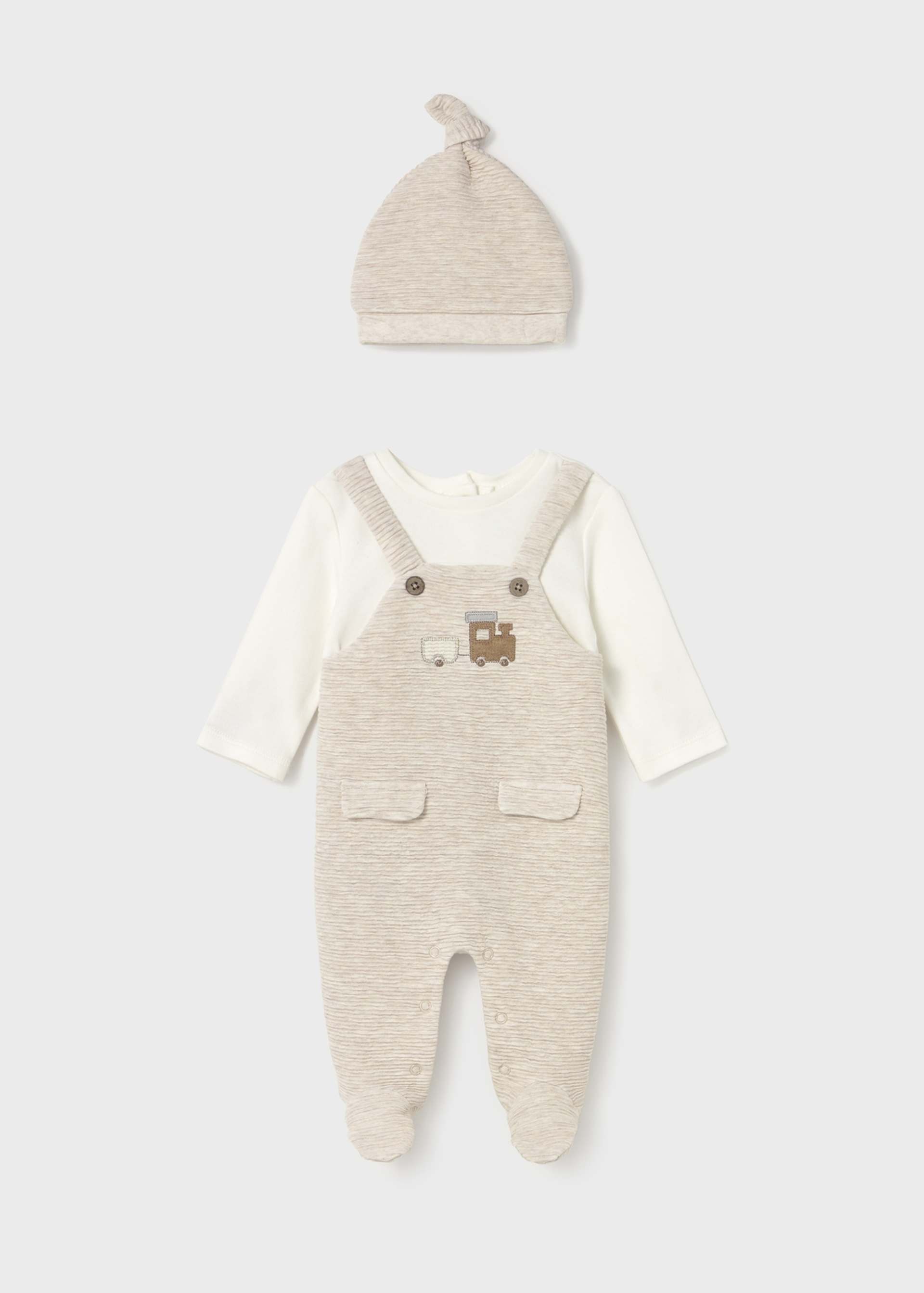Newborn Boy One Piece with Hat