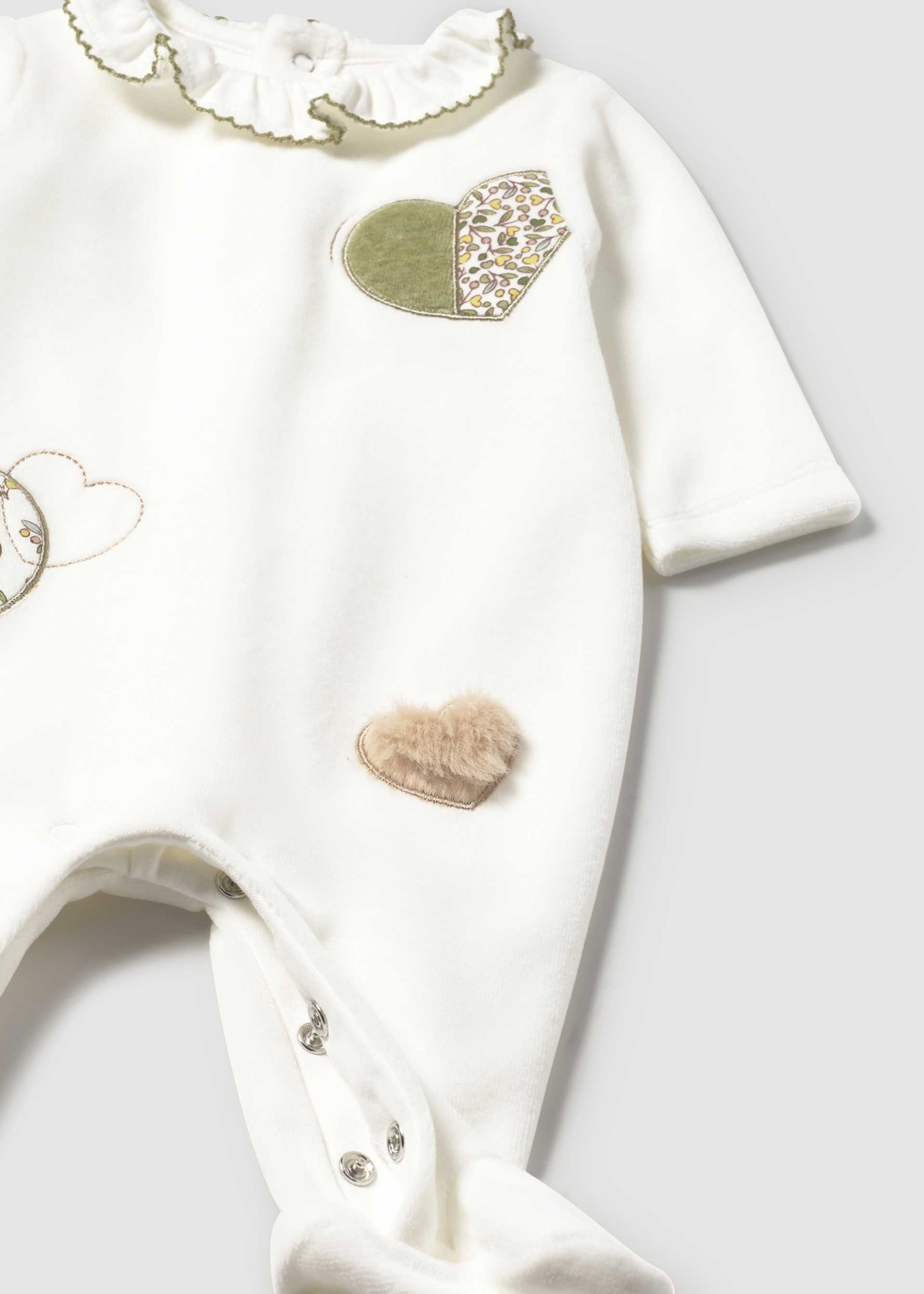 Pack 2 babygrows aveludados recém nascida