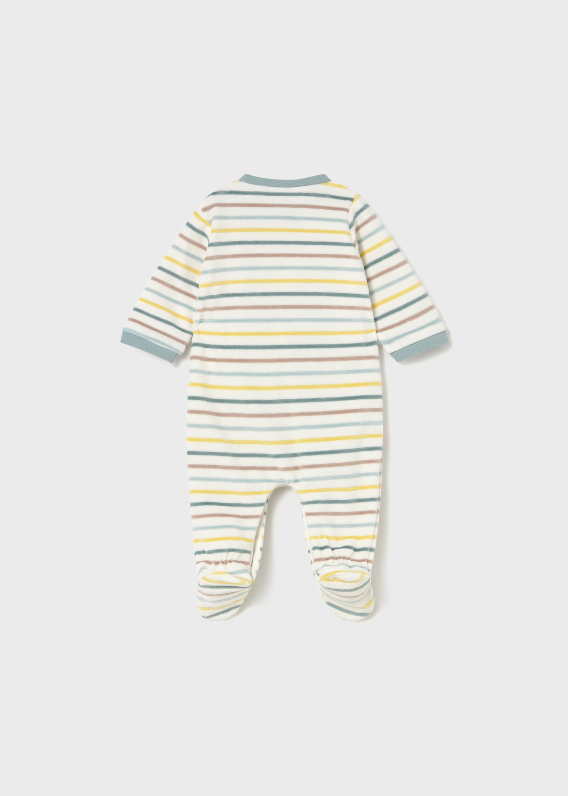 Newborn striped romper with feet