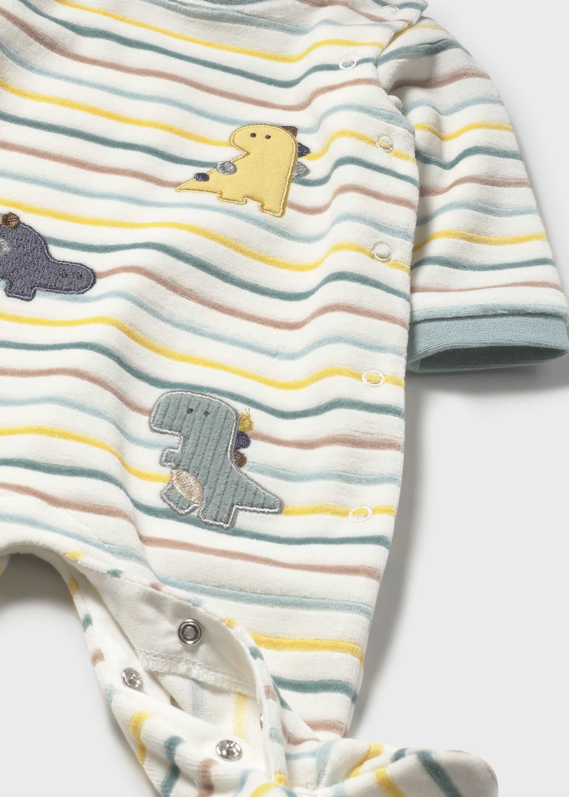 Newborn striped romper with feet