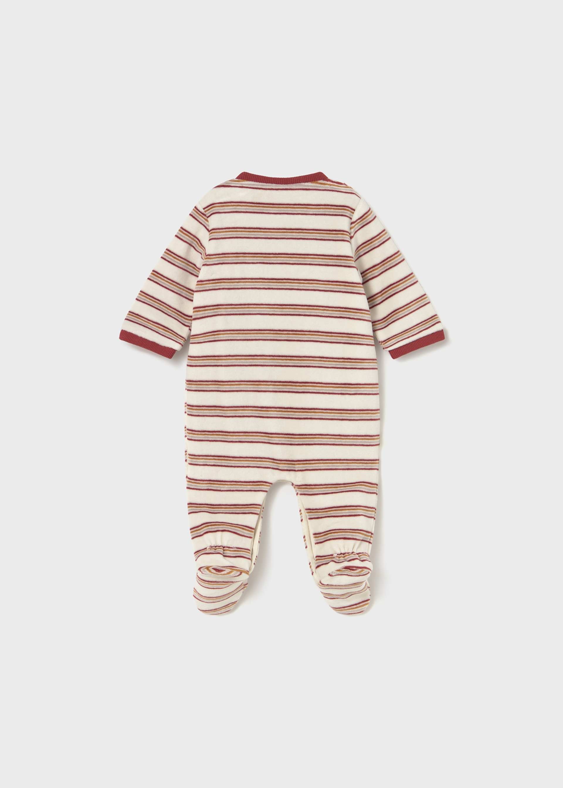 Babygrow aveludado riscas recém nascido