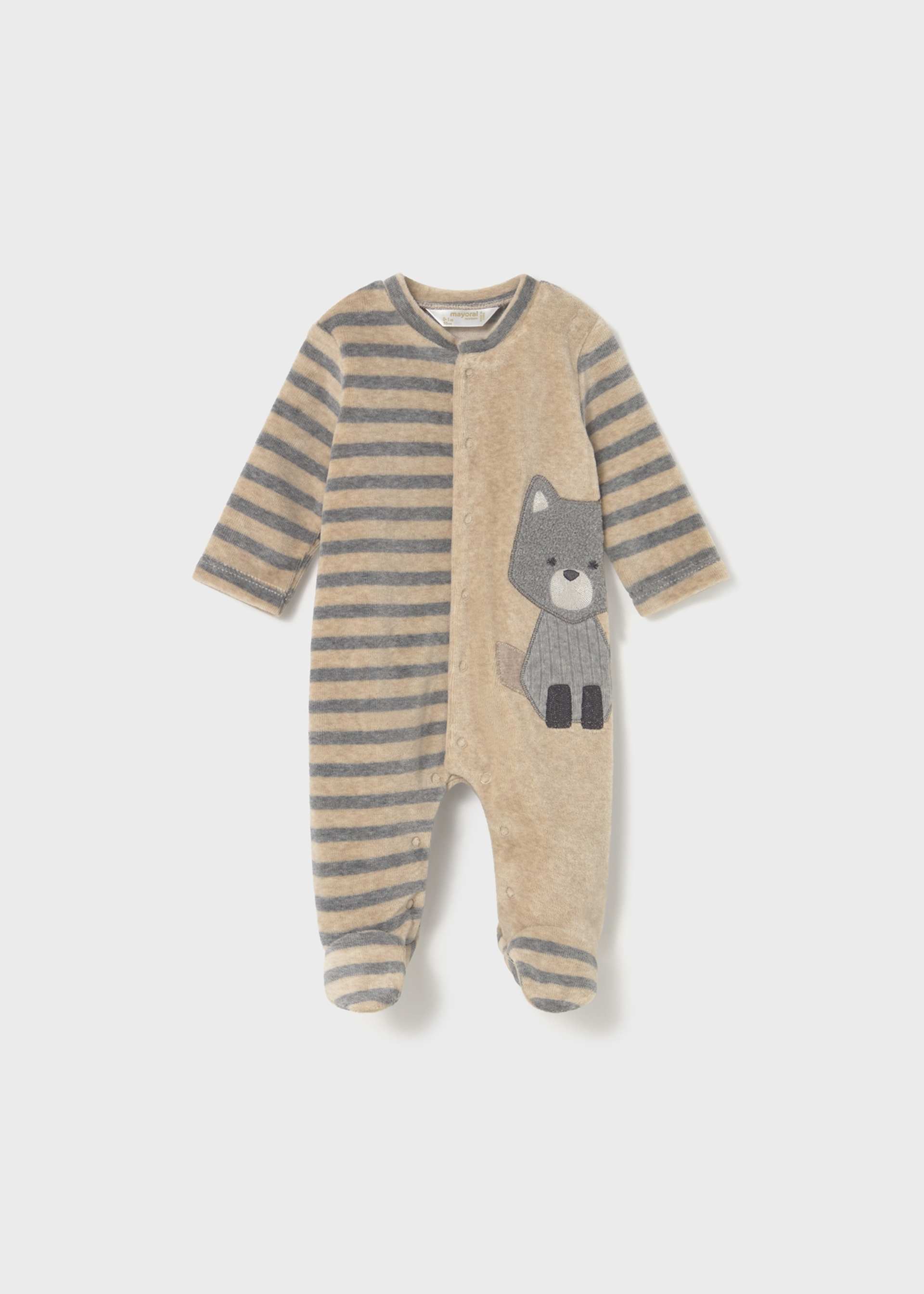 Newborn Boy 2-Piece Velour One Piece Set