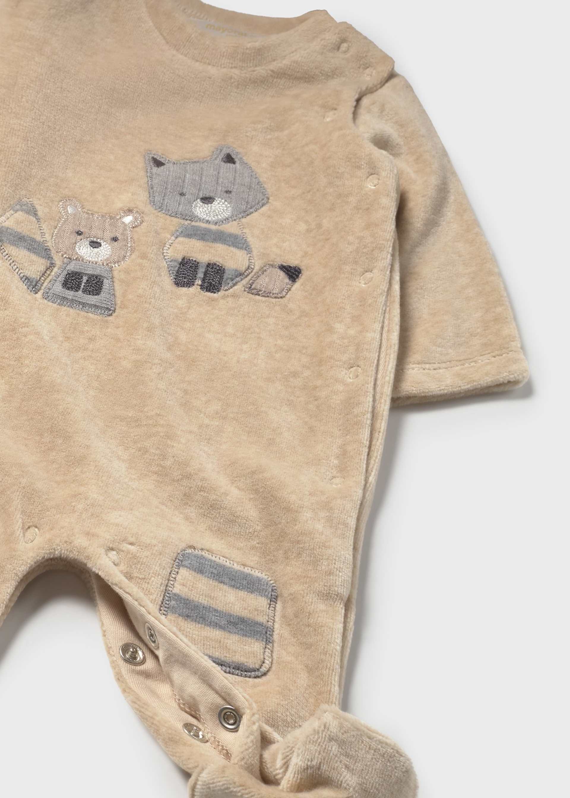 Newborn set of 2 rompers with feet