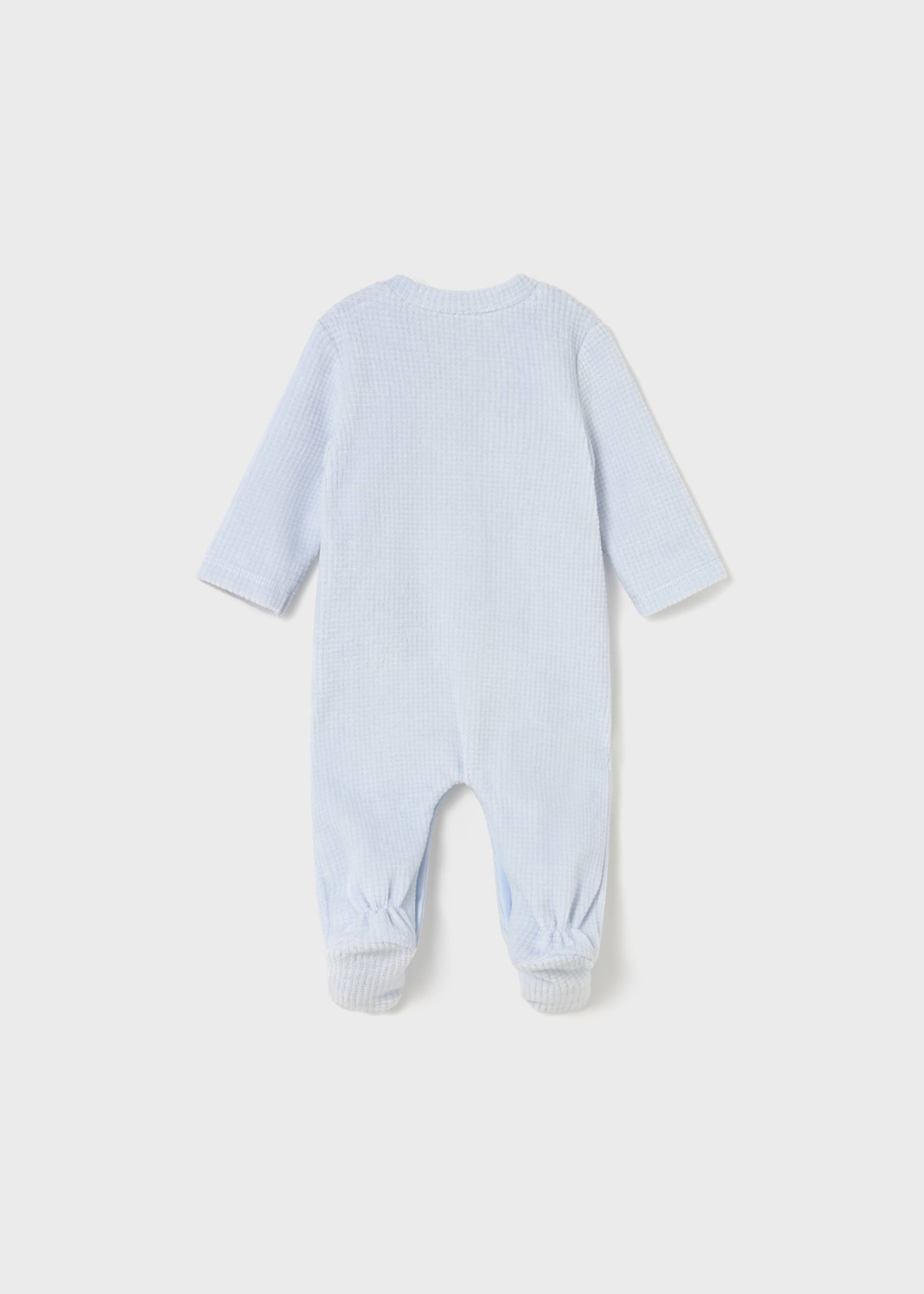 Newborn Boy 2-Piece Velour One Piece Set