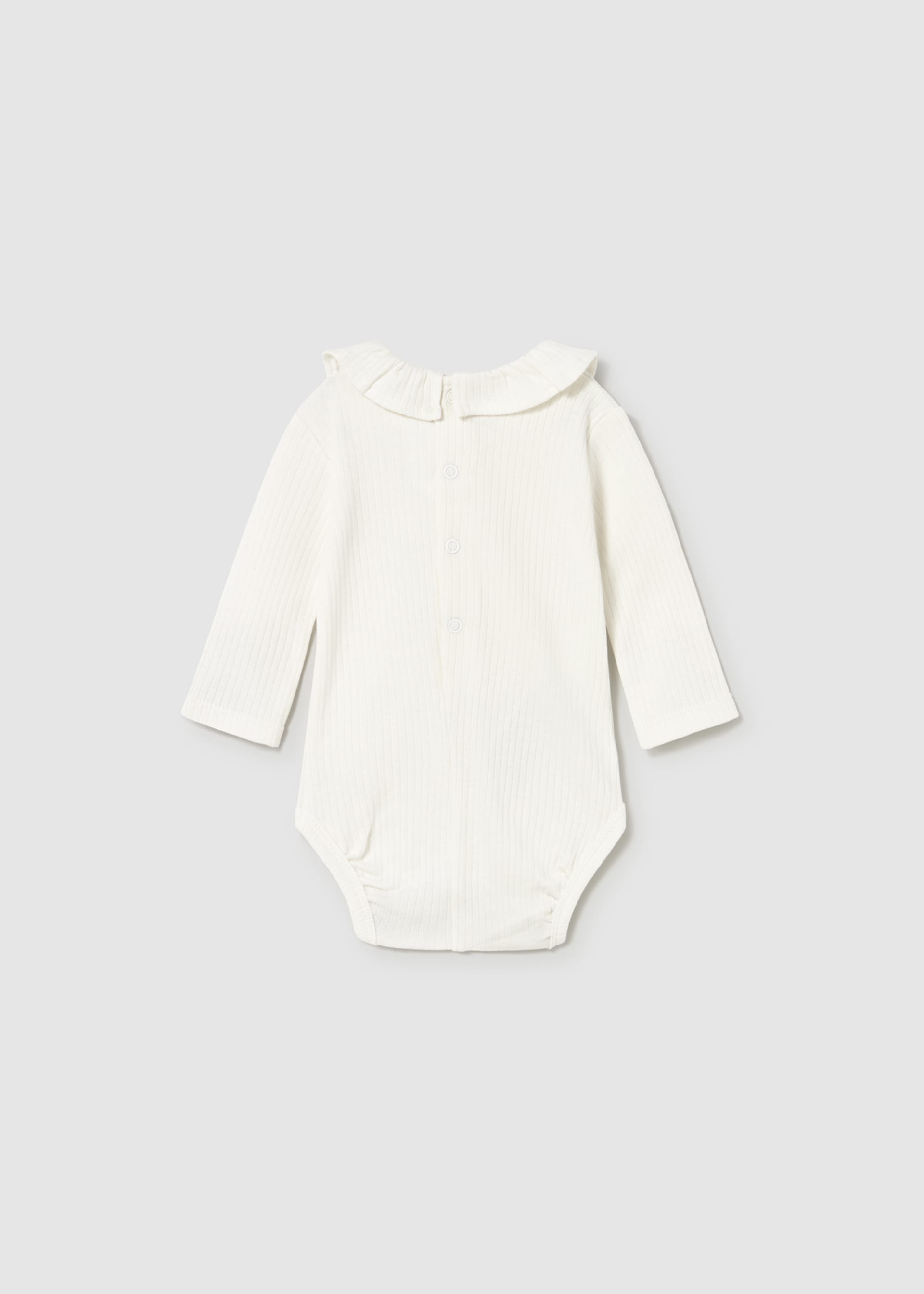 Newborn Girl Ruffled Collar Bodysuit