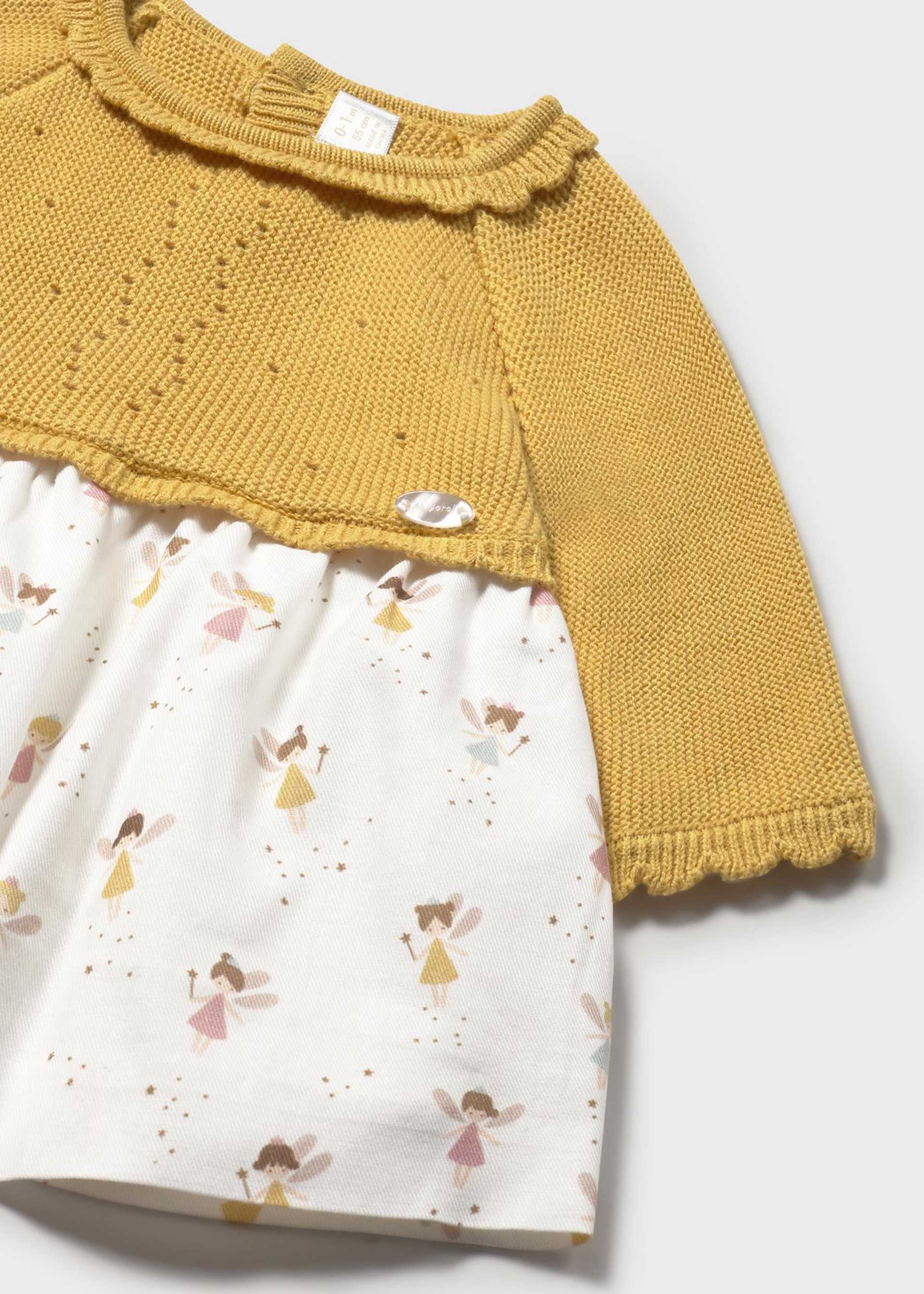 Newborn Girl Knit Printed Dress Newborn Girl Knit Printed Dress