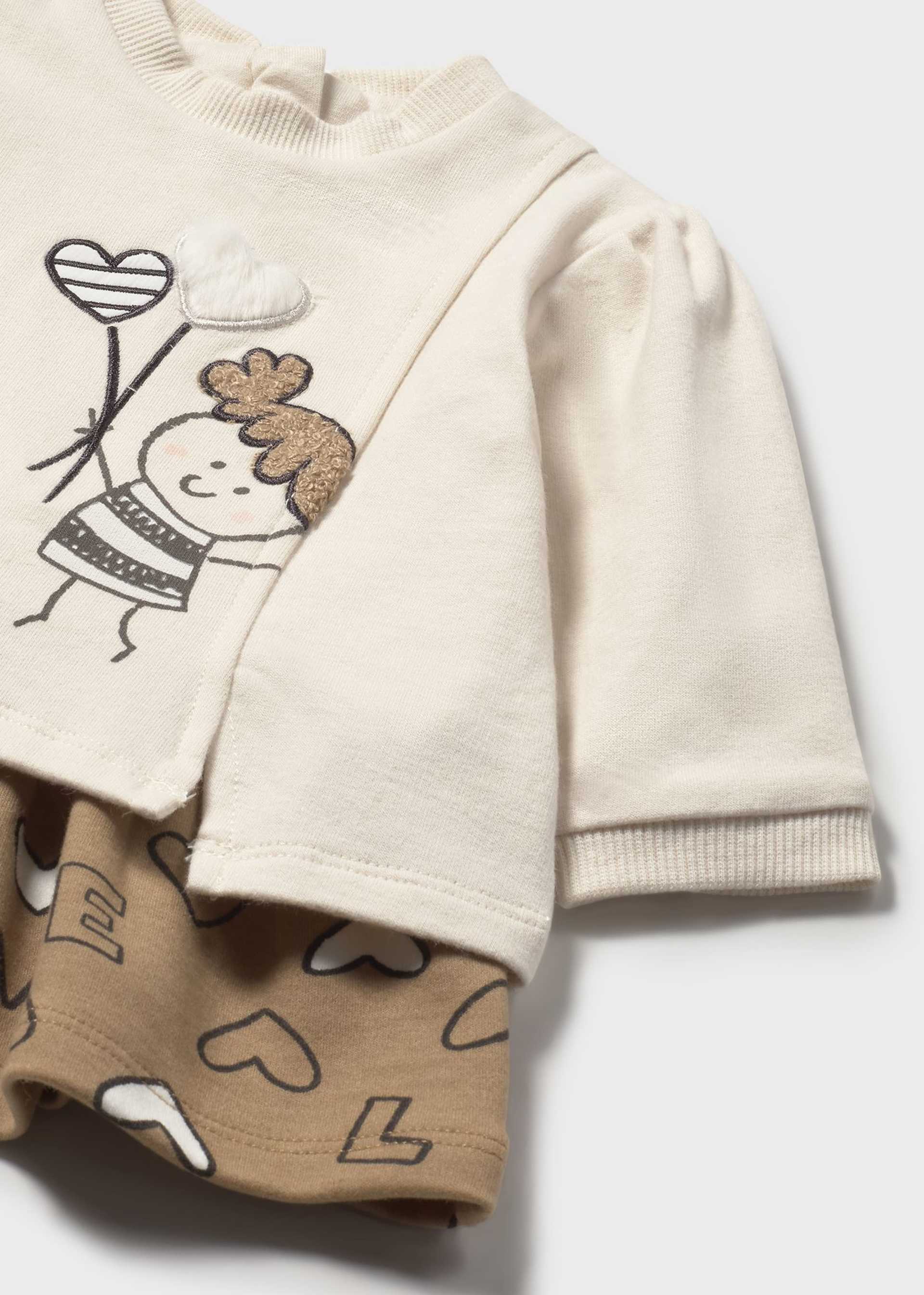 Kombi-Kleid Puppe Neugeborene