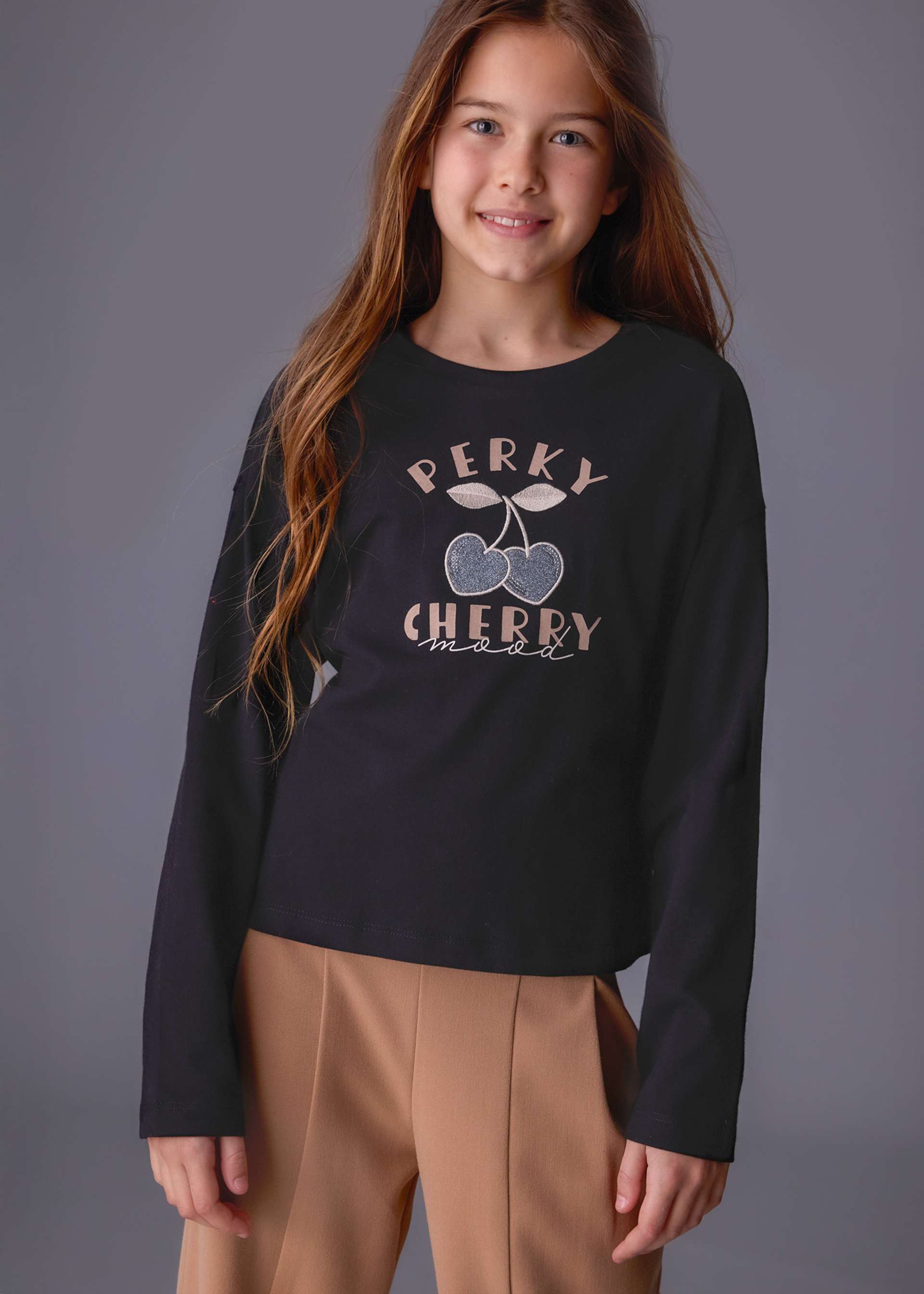 T-shirt basique texte fille