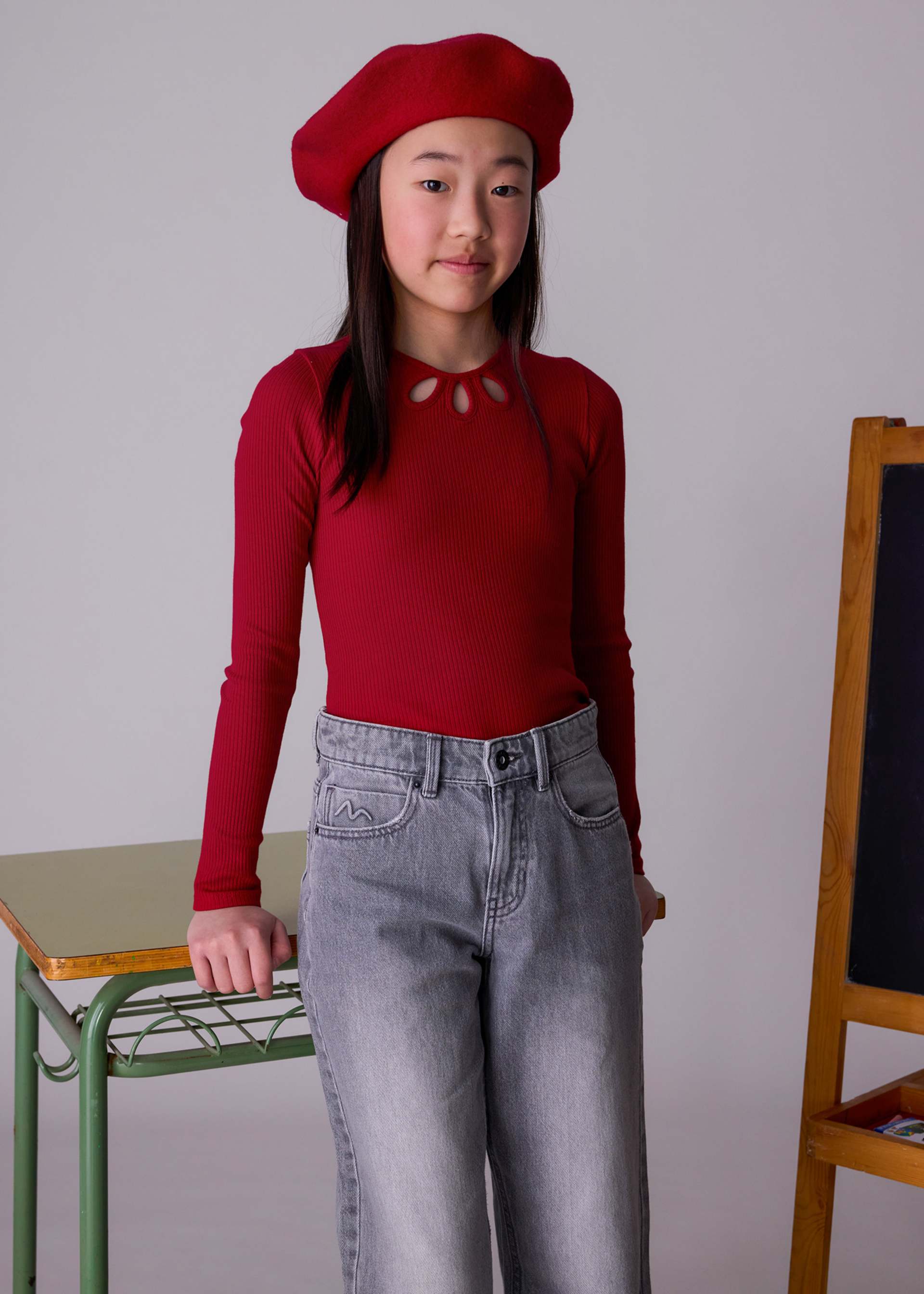 Ripp-Shirt Teenager Mädchen