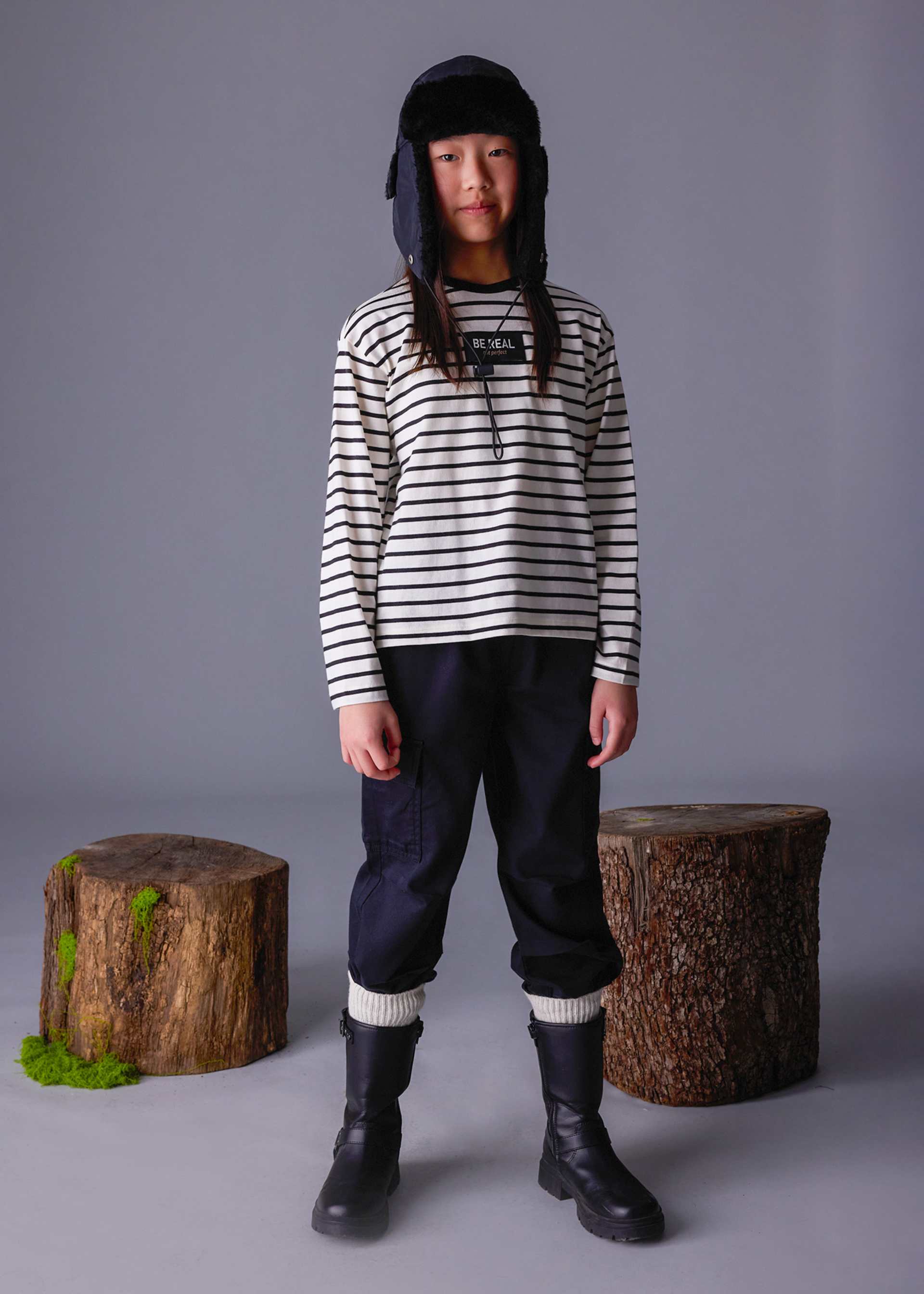 Koszulka oversize w paski unisex