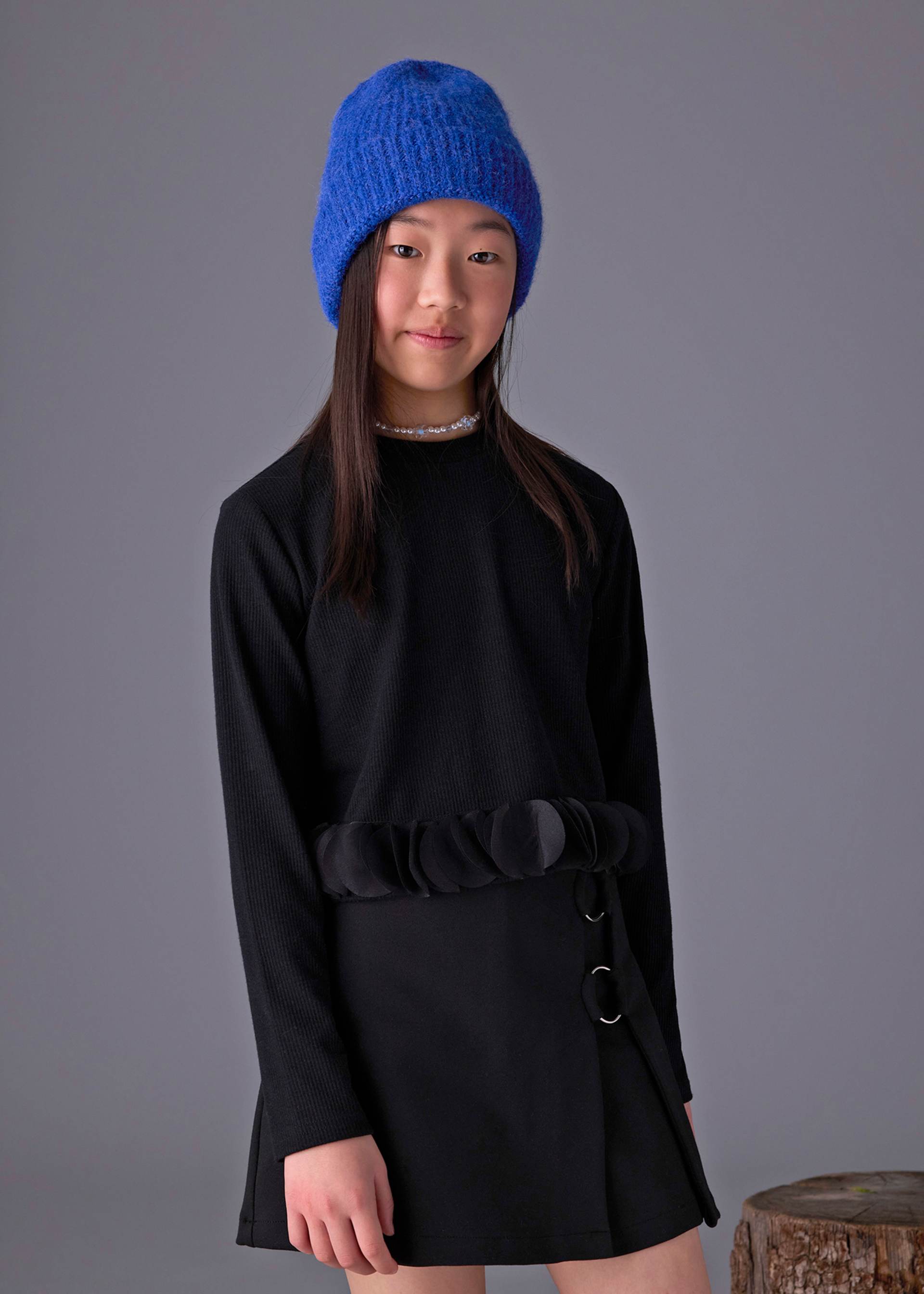 Girls ruffle hemmed T-shirt