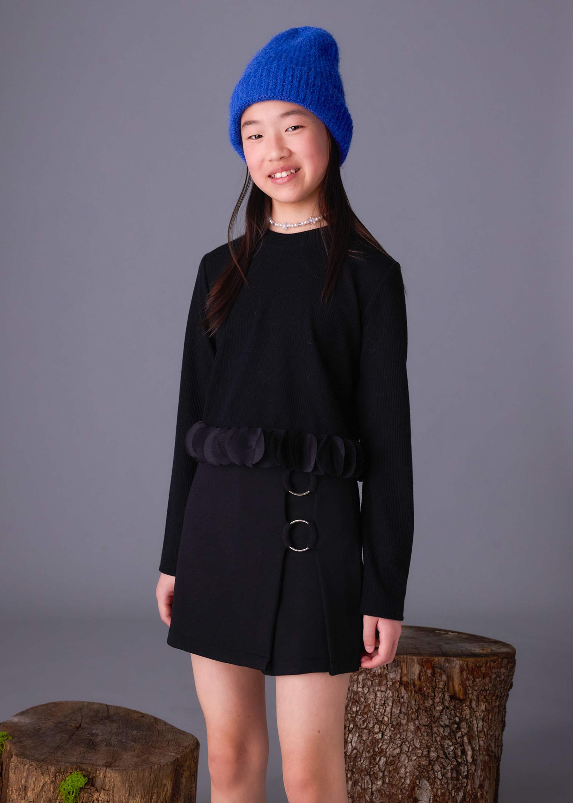 Girl T-shirt with Petal Details