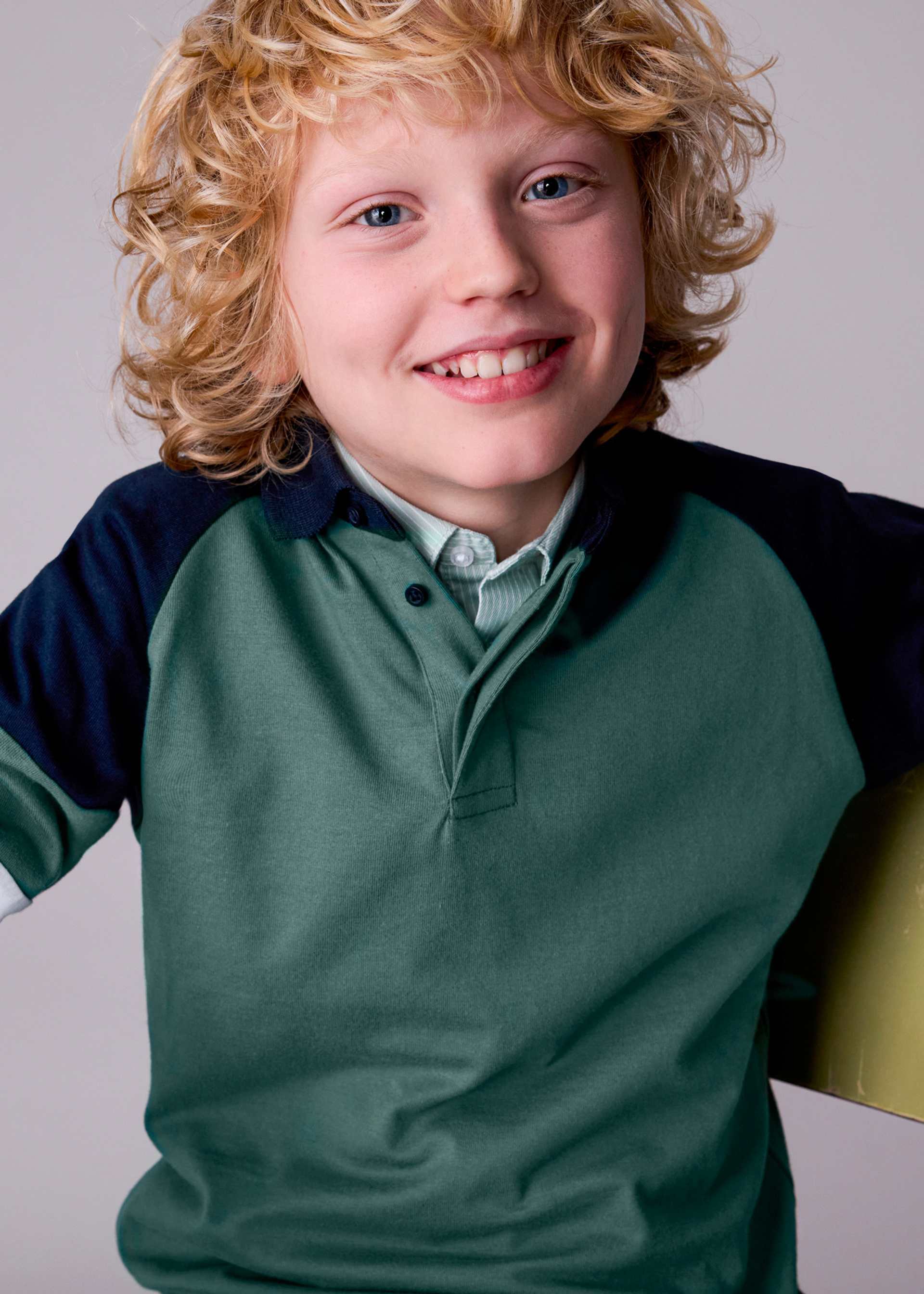 Poloshirt color block Teenager Jungen