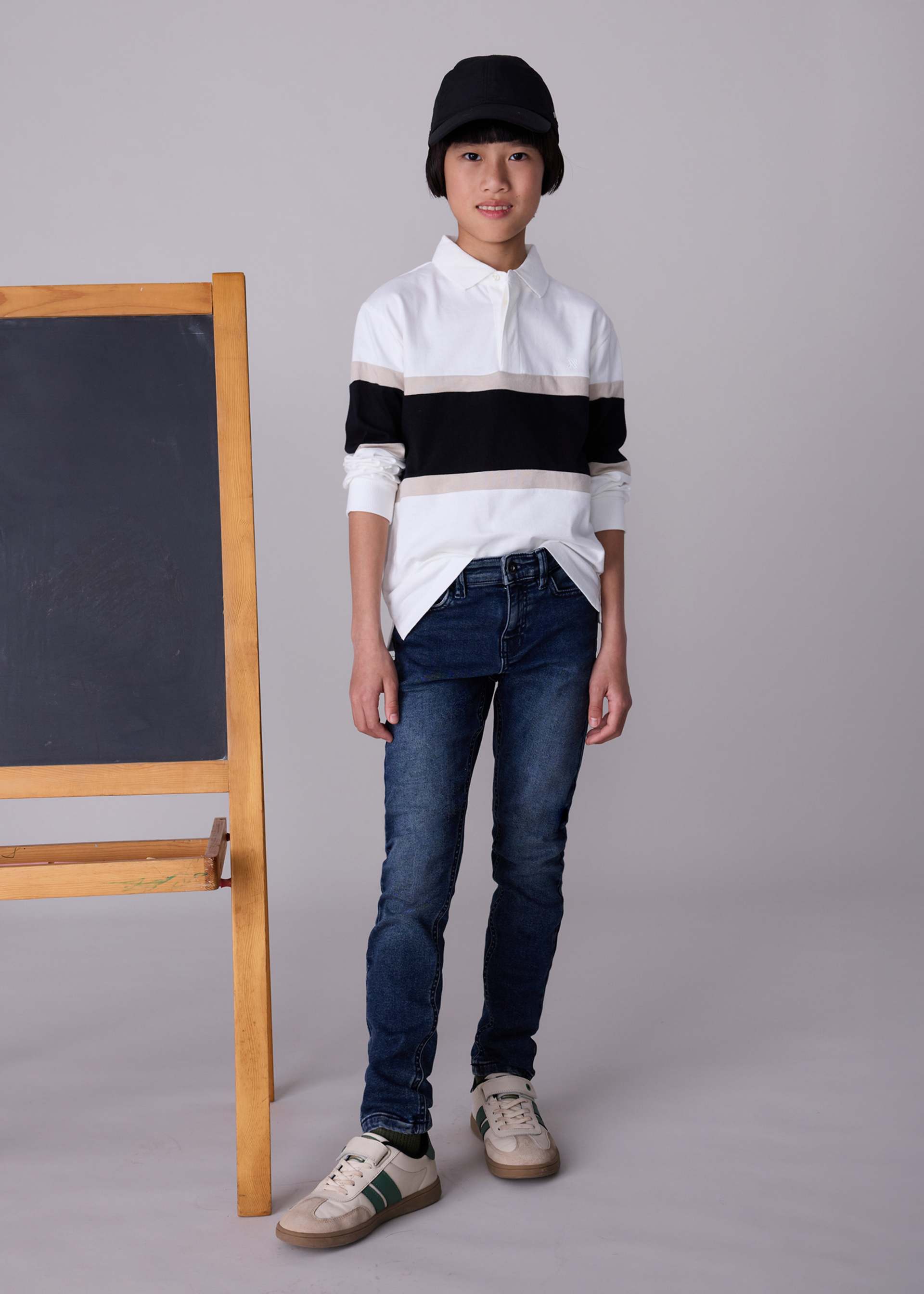 Poloshirt Blockstreifen Teenager Jungen