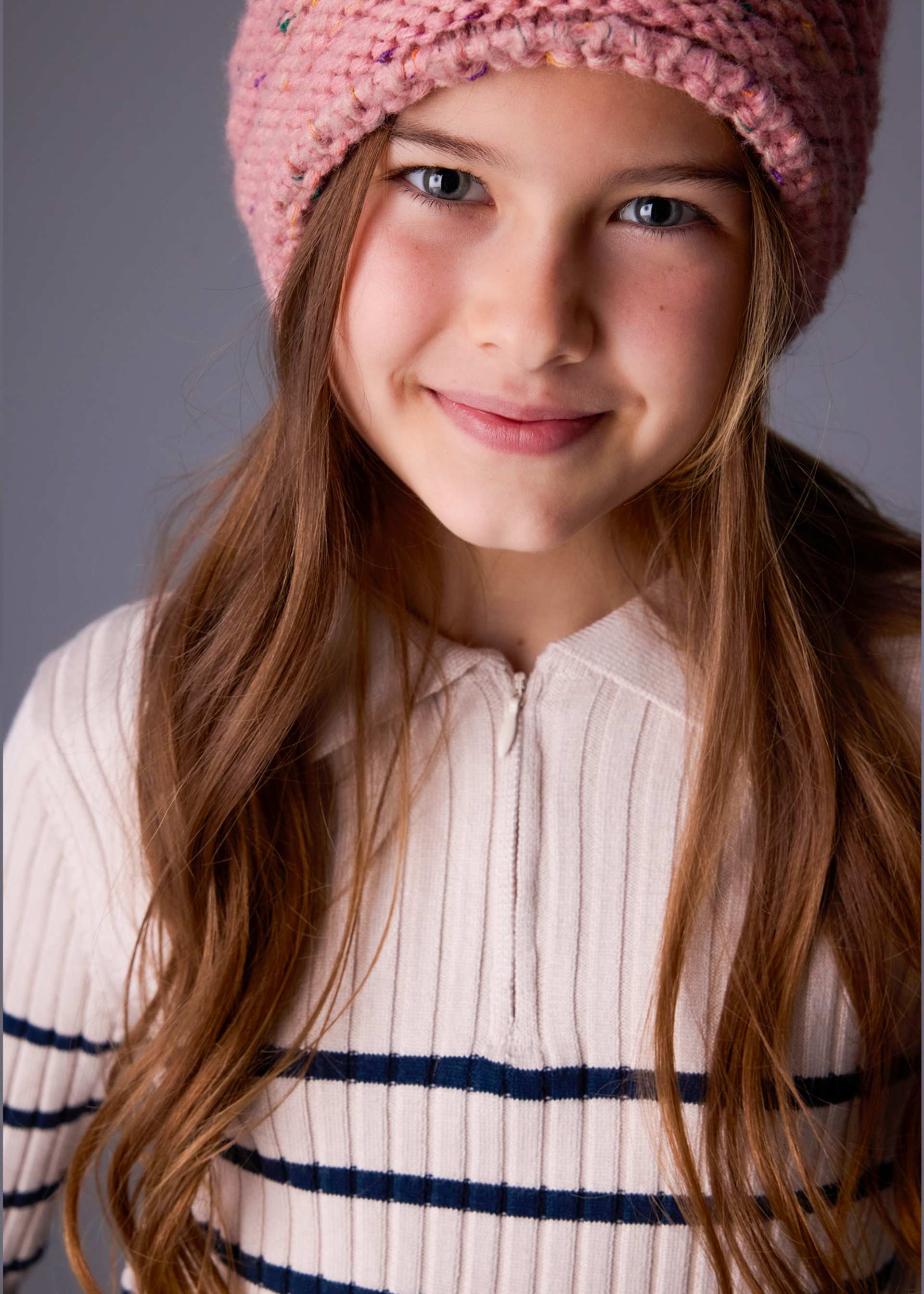 Girls knitted polo shirt