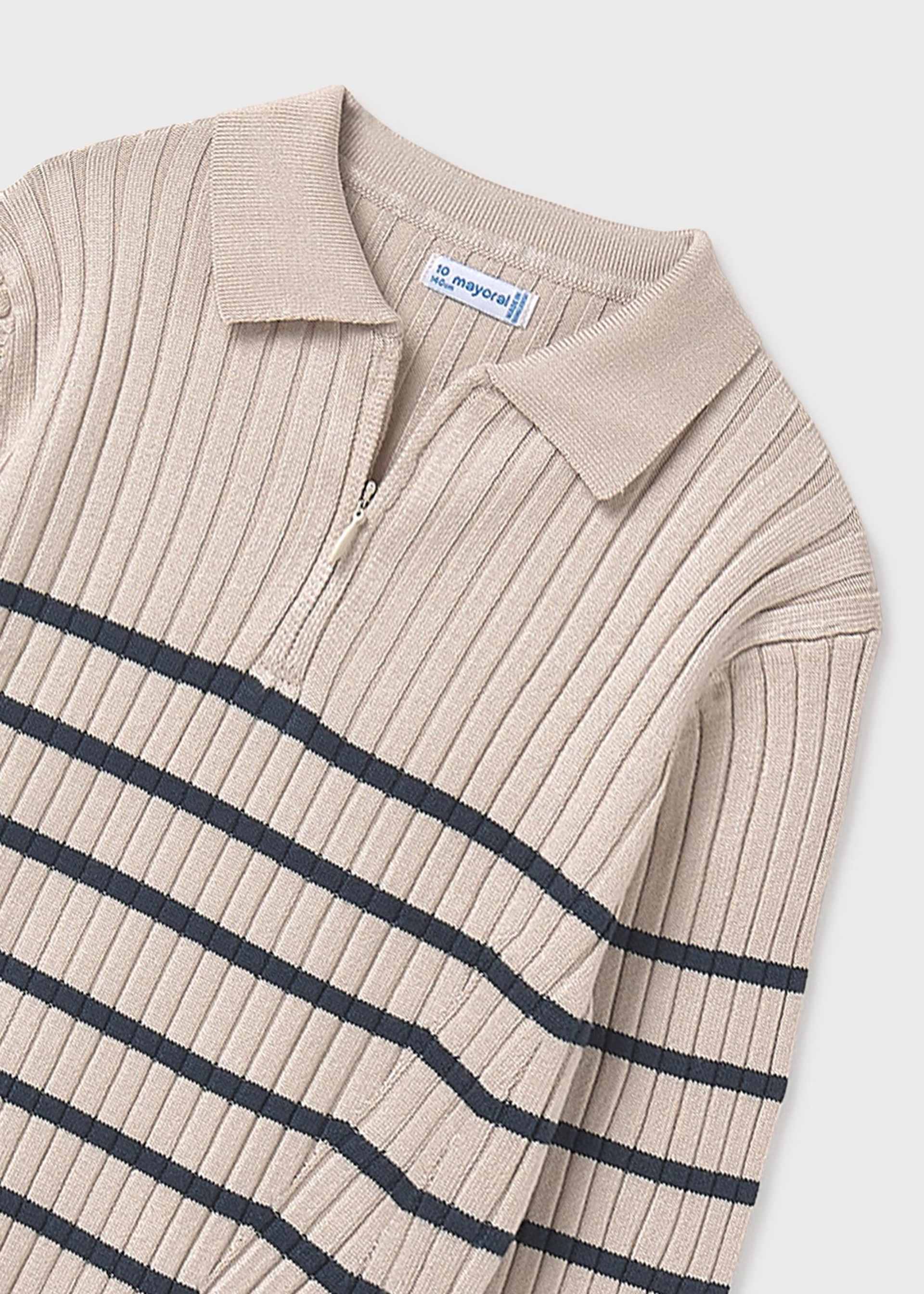 Girls knitted polo shirt