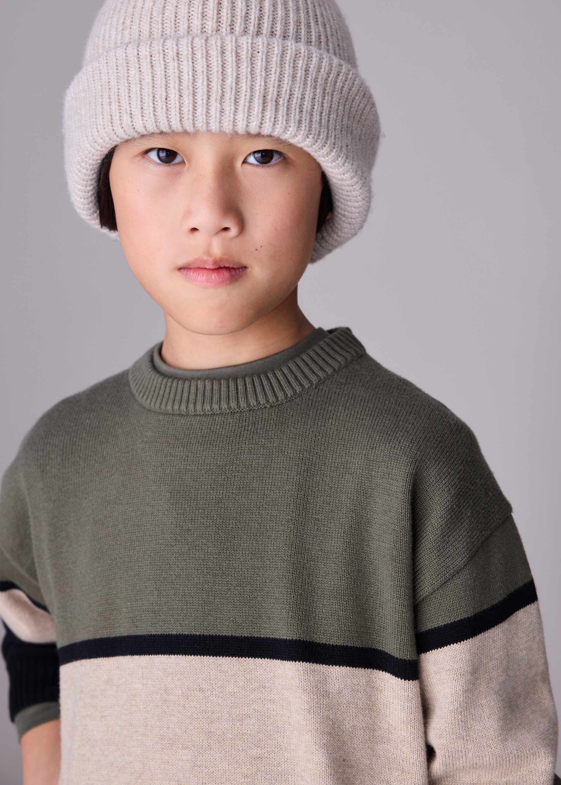 Boy Color Block Knit Sweater