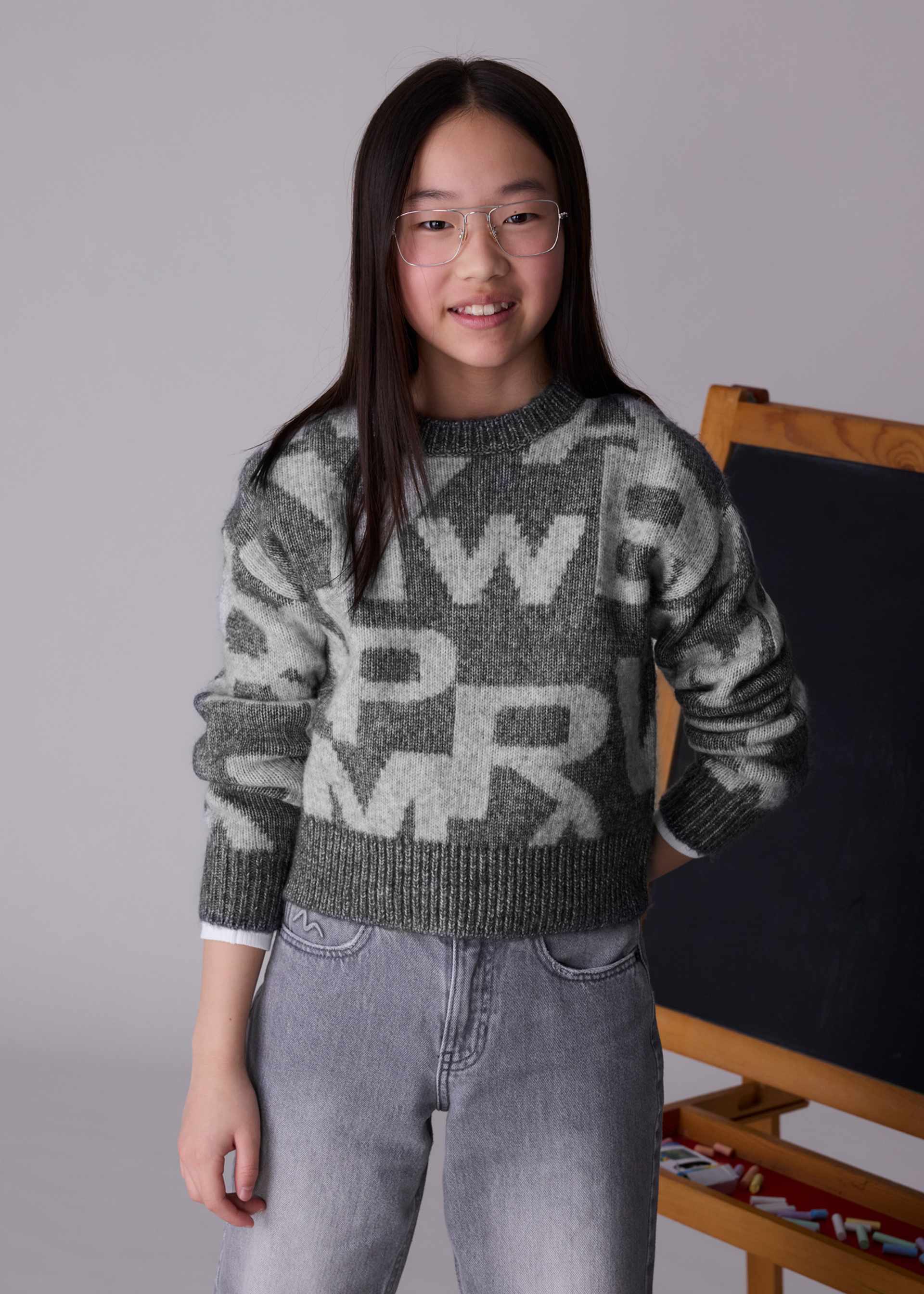 Pullover Jacquard Teenager Mädchen