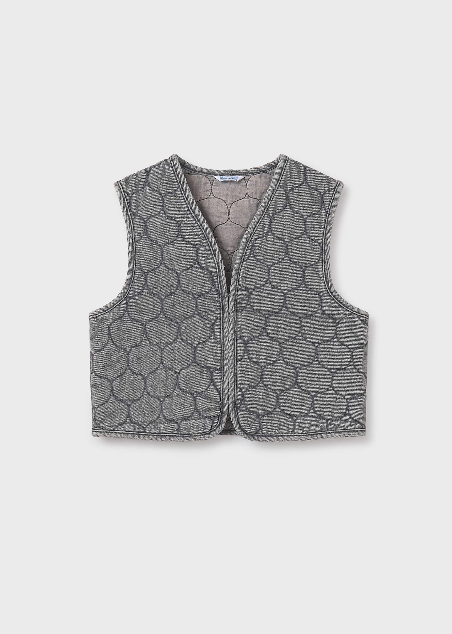 Girls quilted denim gilet Girls quilted denim gilet