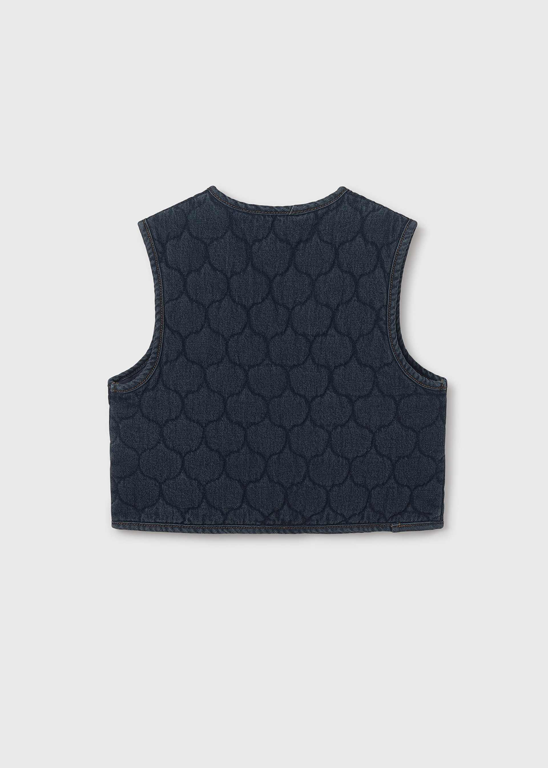 Gilet en denim matelassé fille