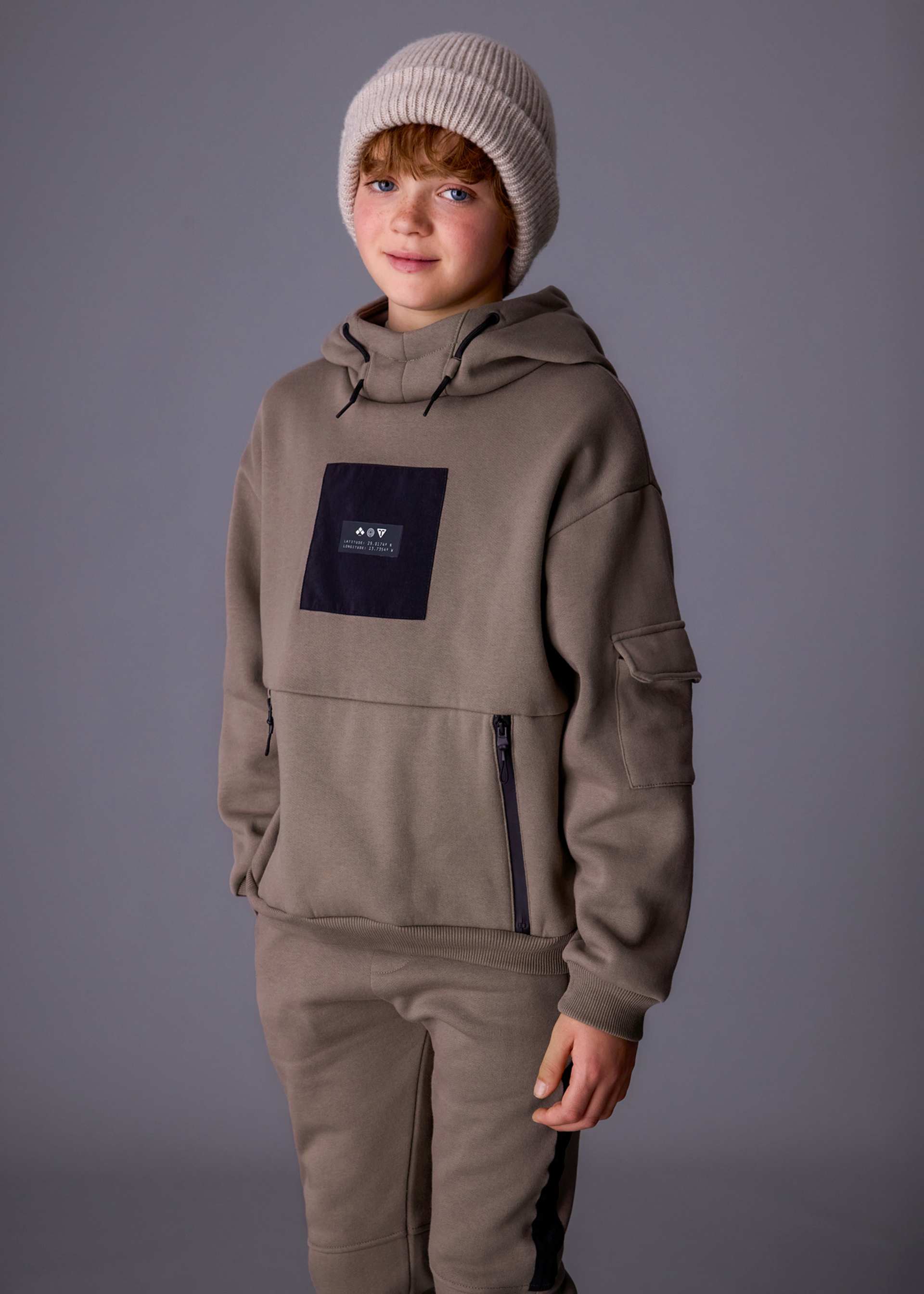 Sweatshirt Kontraste Teenager Jungen