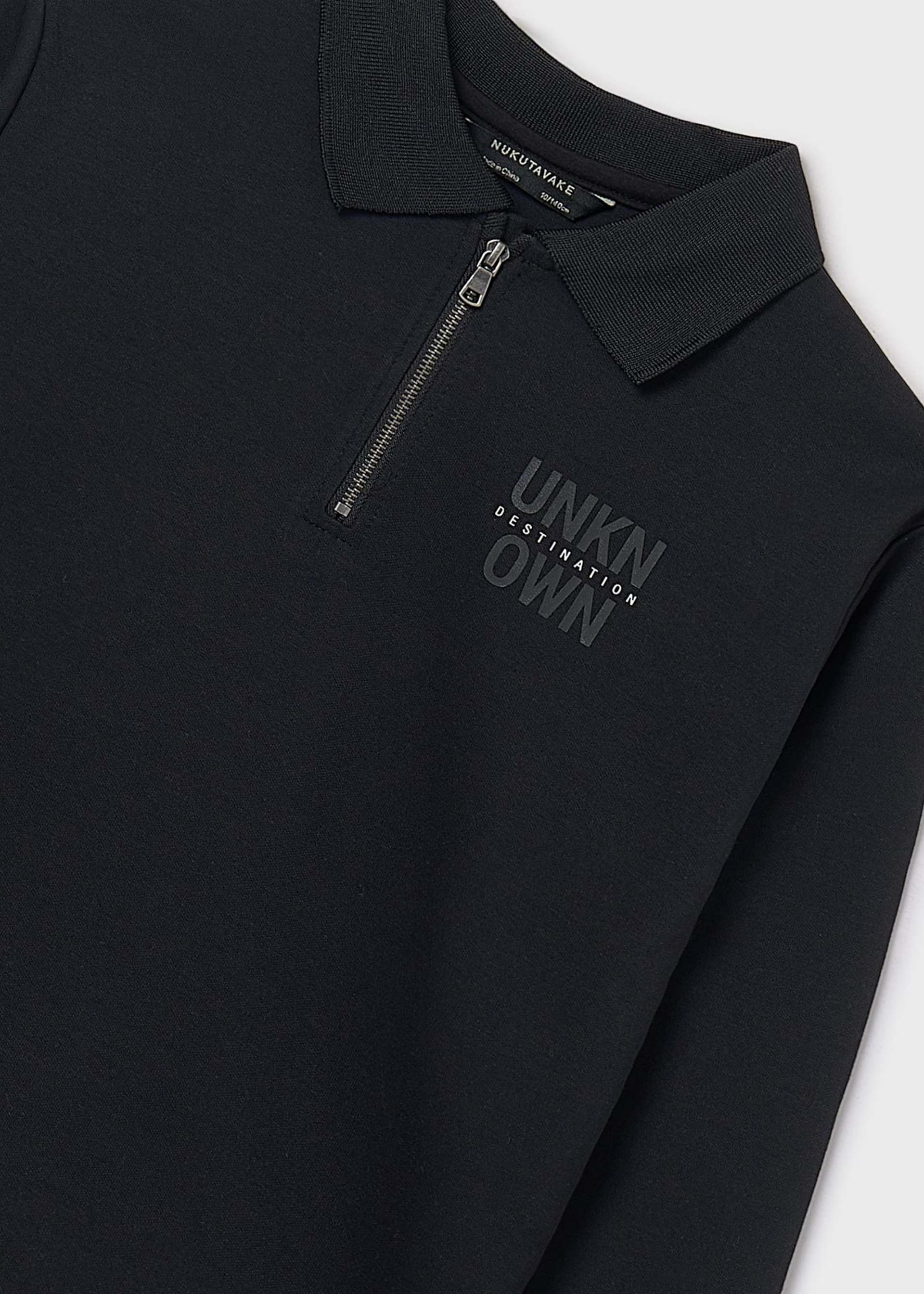 Boy Polo Collared Knit Jacket