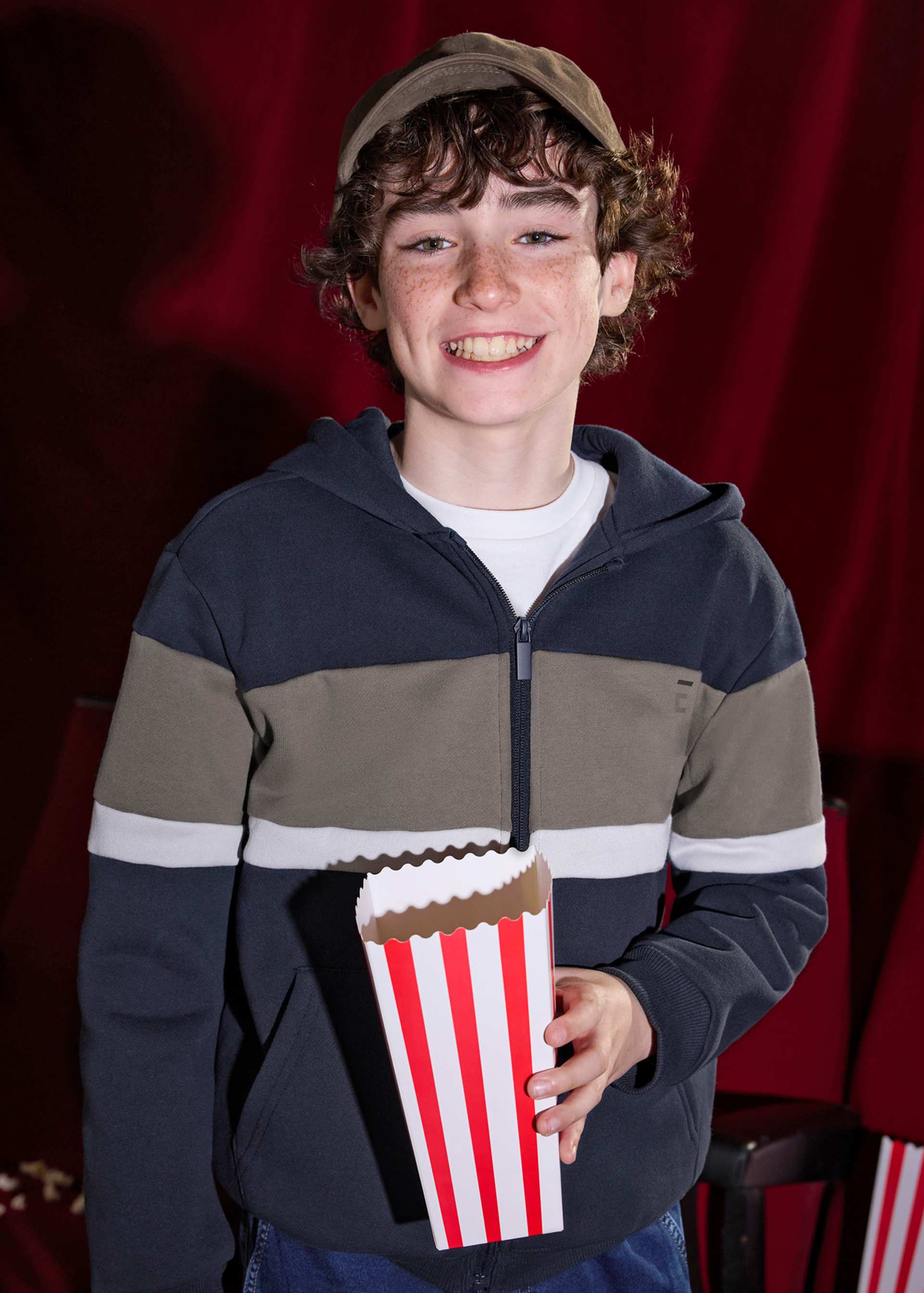 Sweatjacke Blockstreifen Teenager Jungen