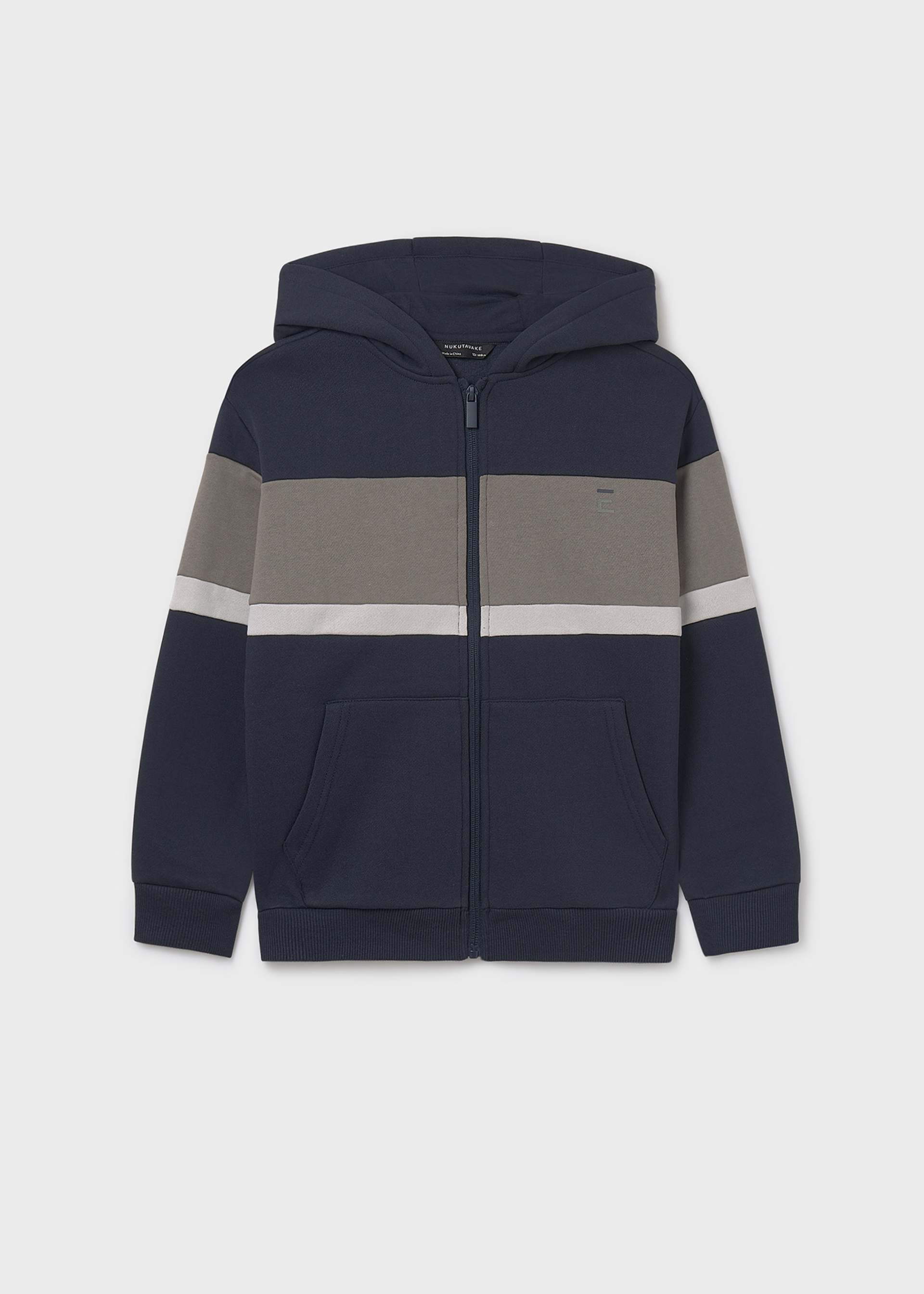 Sweat à zip bandes garçon Sweat à zip bandes garçon