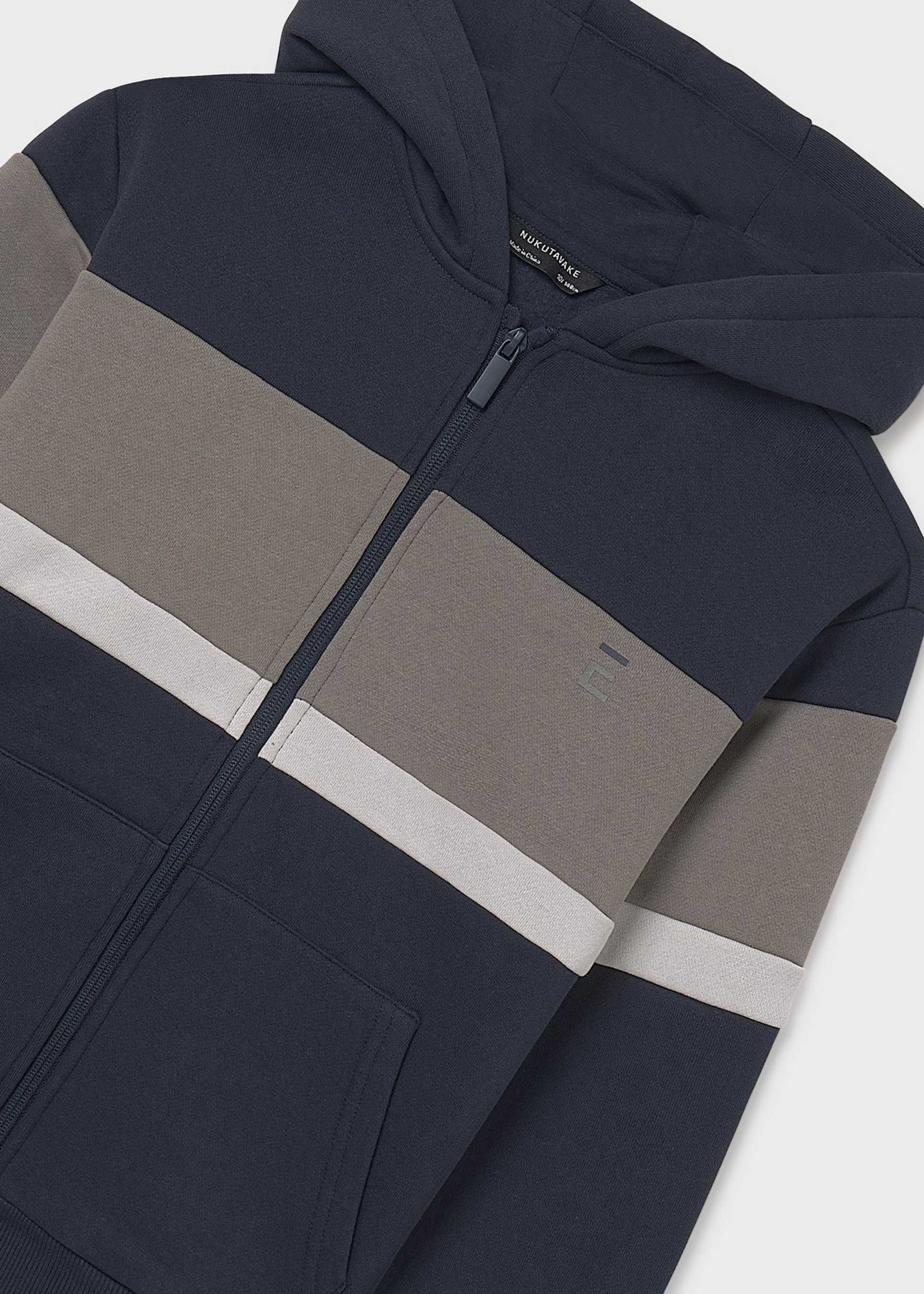 Sweatjacke Blockstreifen Teenager Jungen