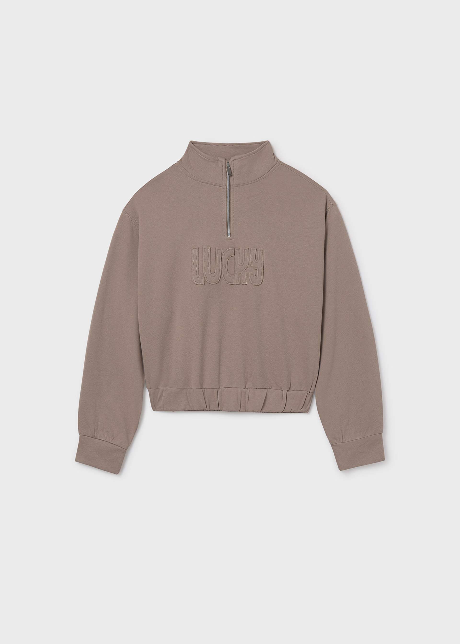 Sweat-shirt lettres en relief fille