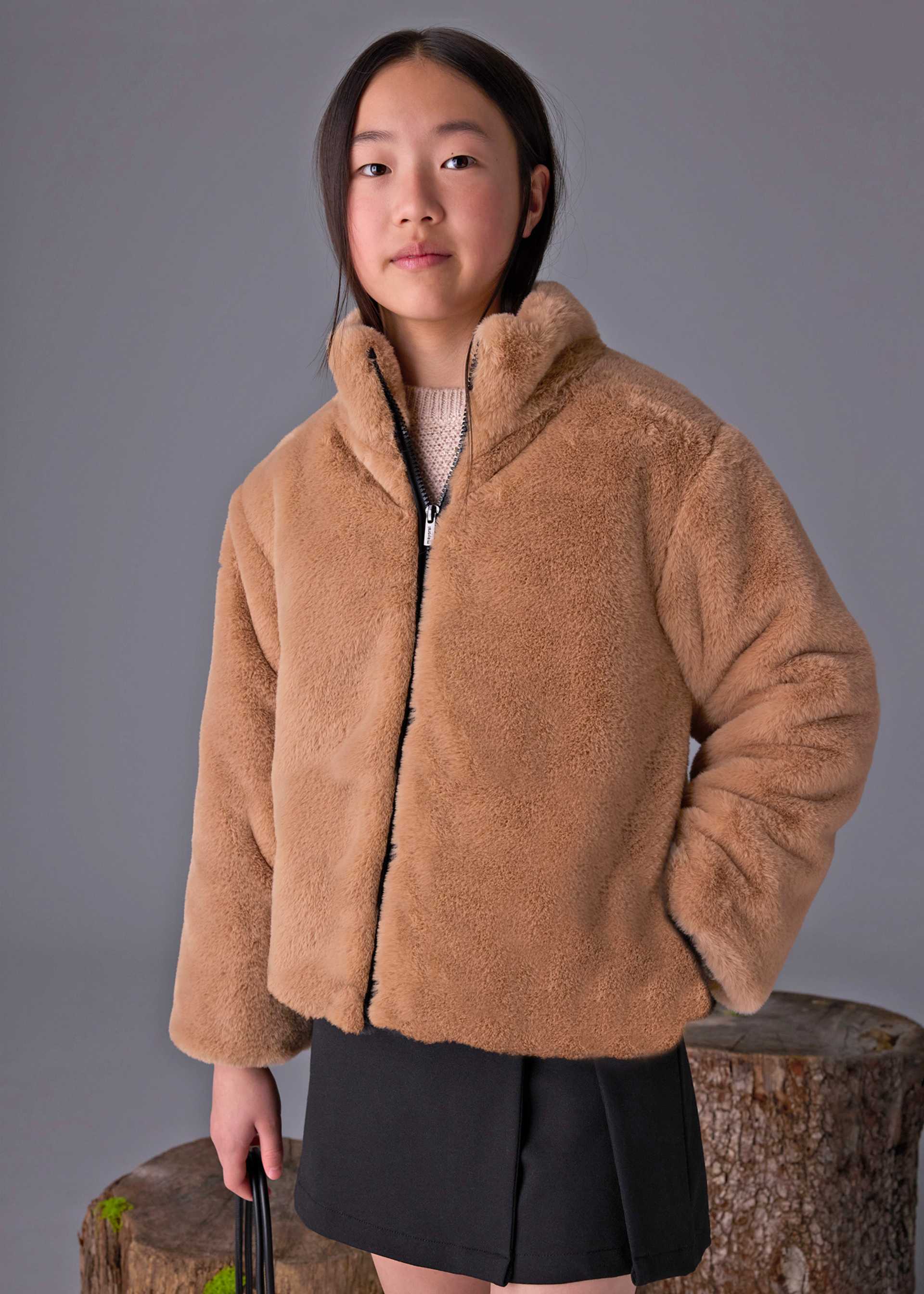 Girls fur coat