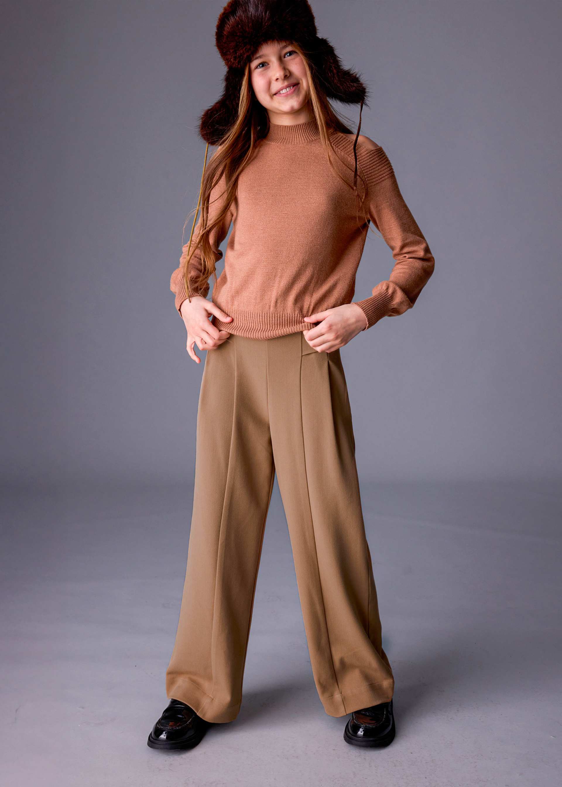 Pantalone jeans a palazzo ragazza