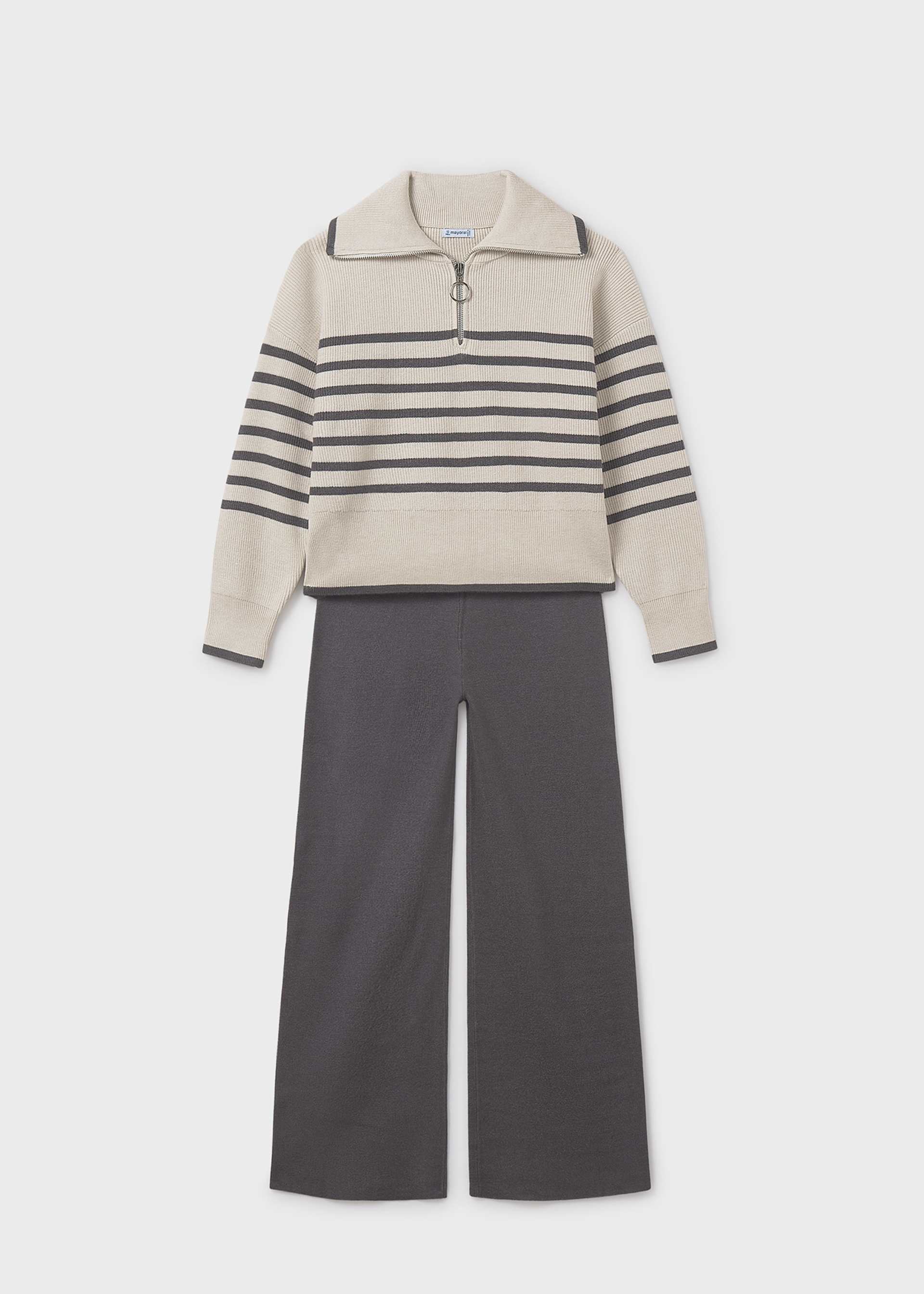 Girls trouser and striped jumper set