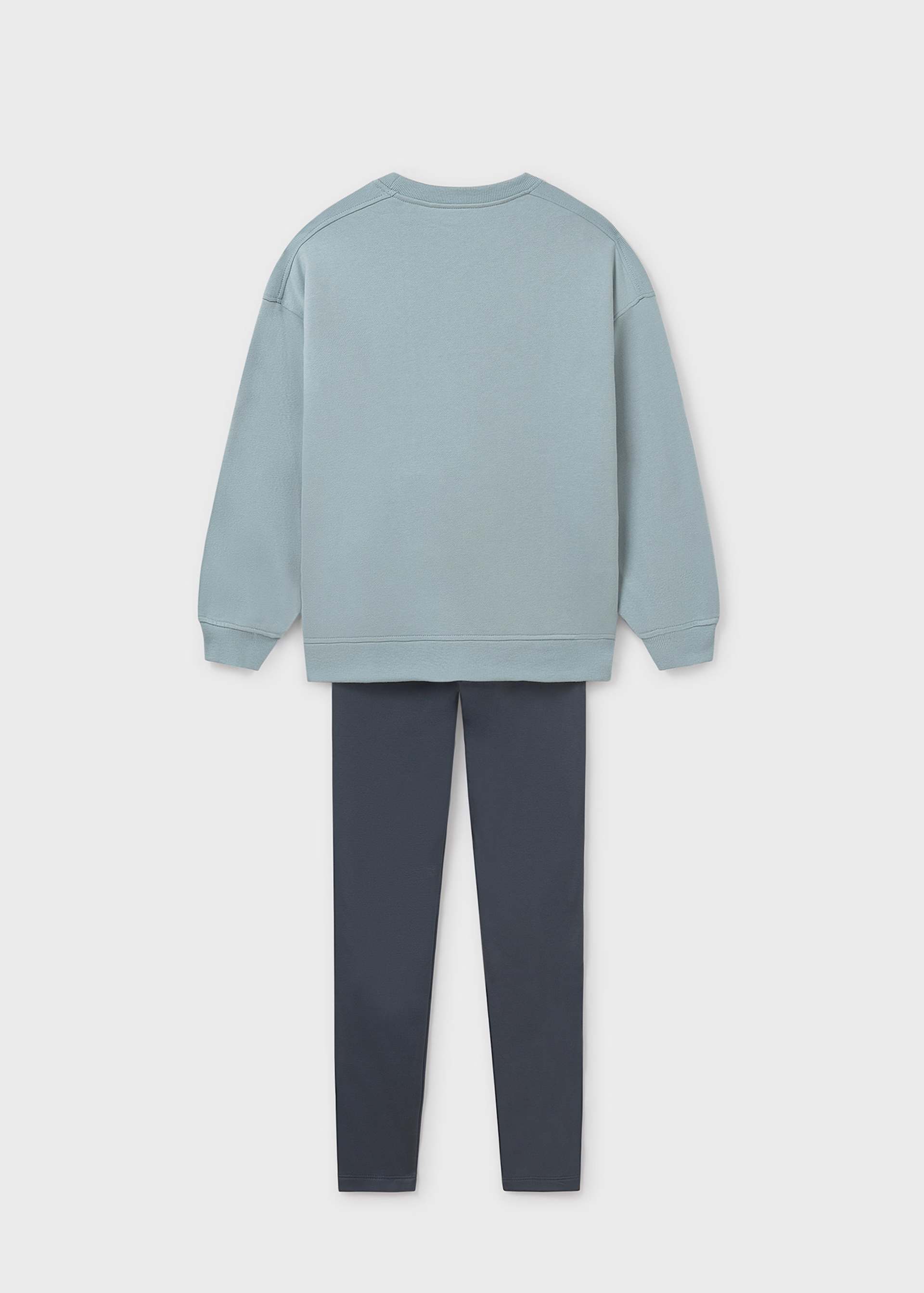 Set Leggings und Sweatshirt Reliefdetail Teenager Mädchen