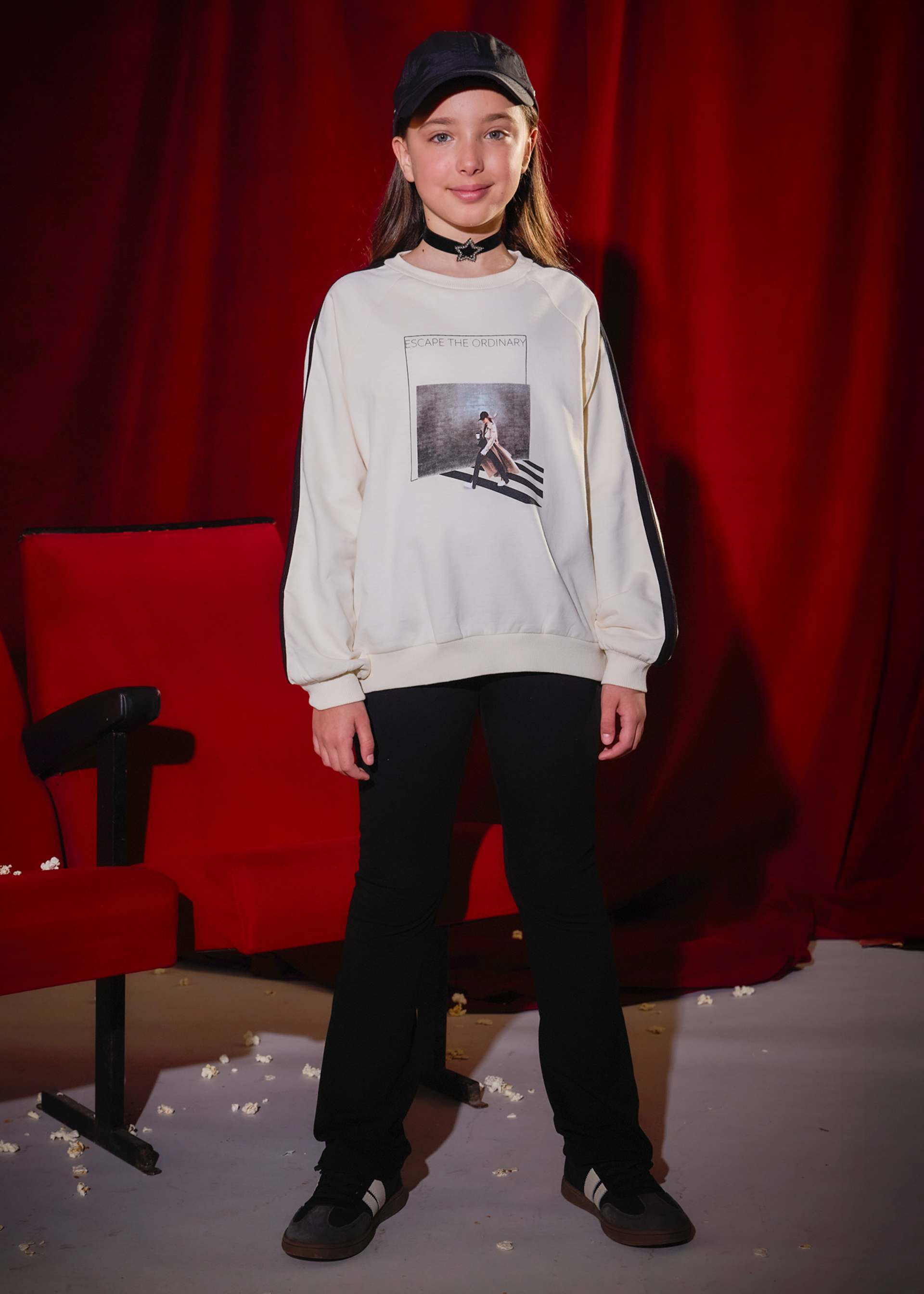 Ensemble legging évasé et sweat fille