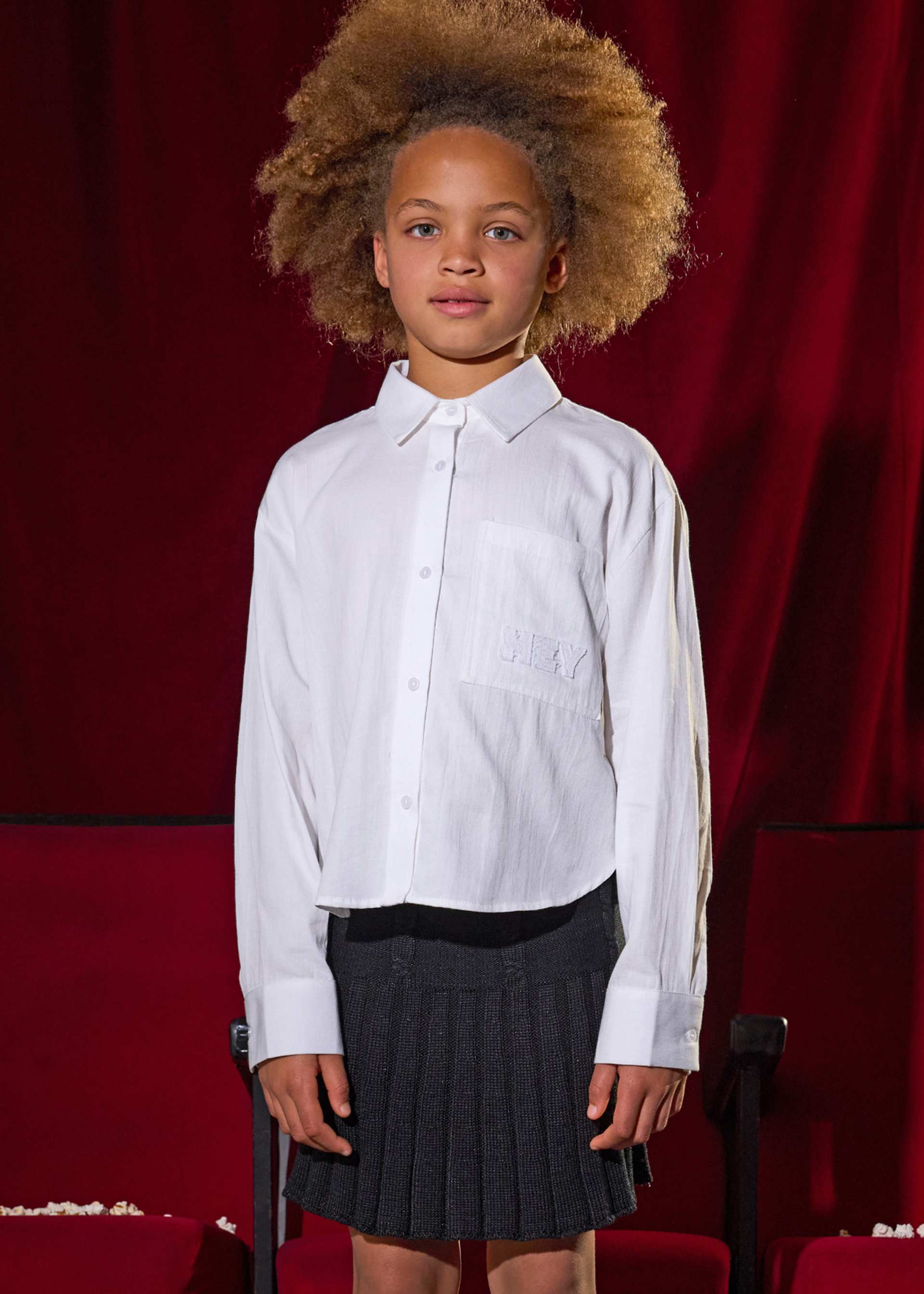 Jupe tricot tressée fille