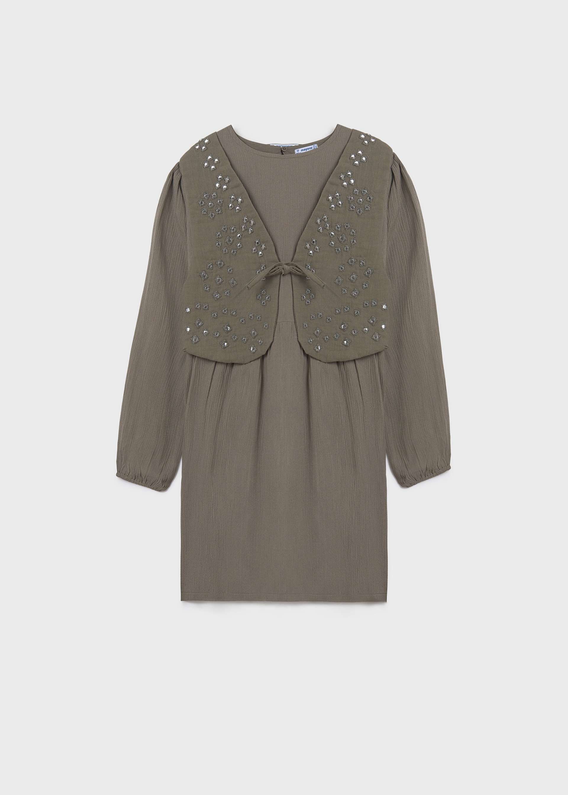 Girls dress with waistcoat