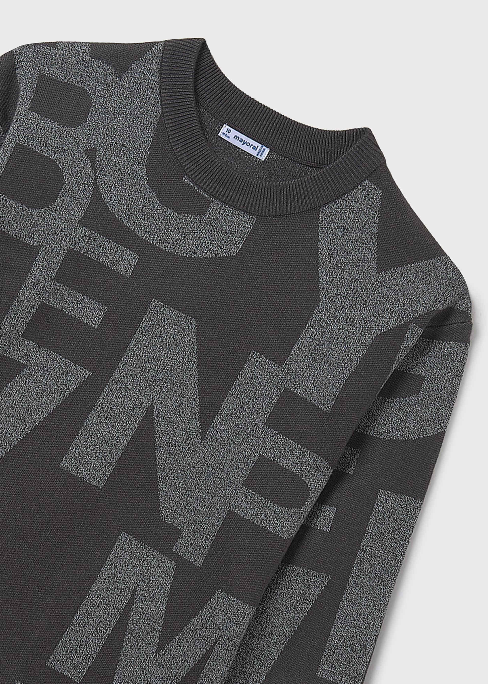 Jacquard Kleid Buchstaben Teenager Mädchen