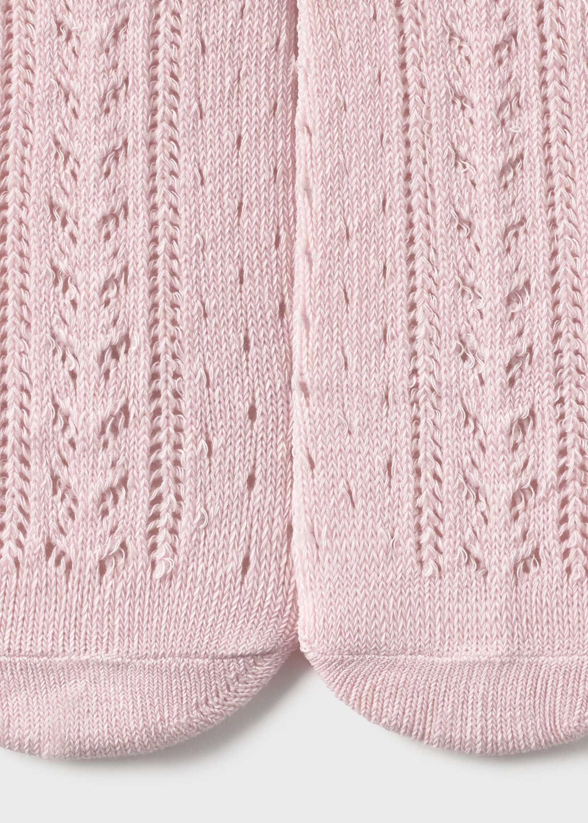 Newborn openwork knit tights