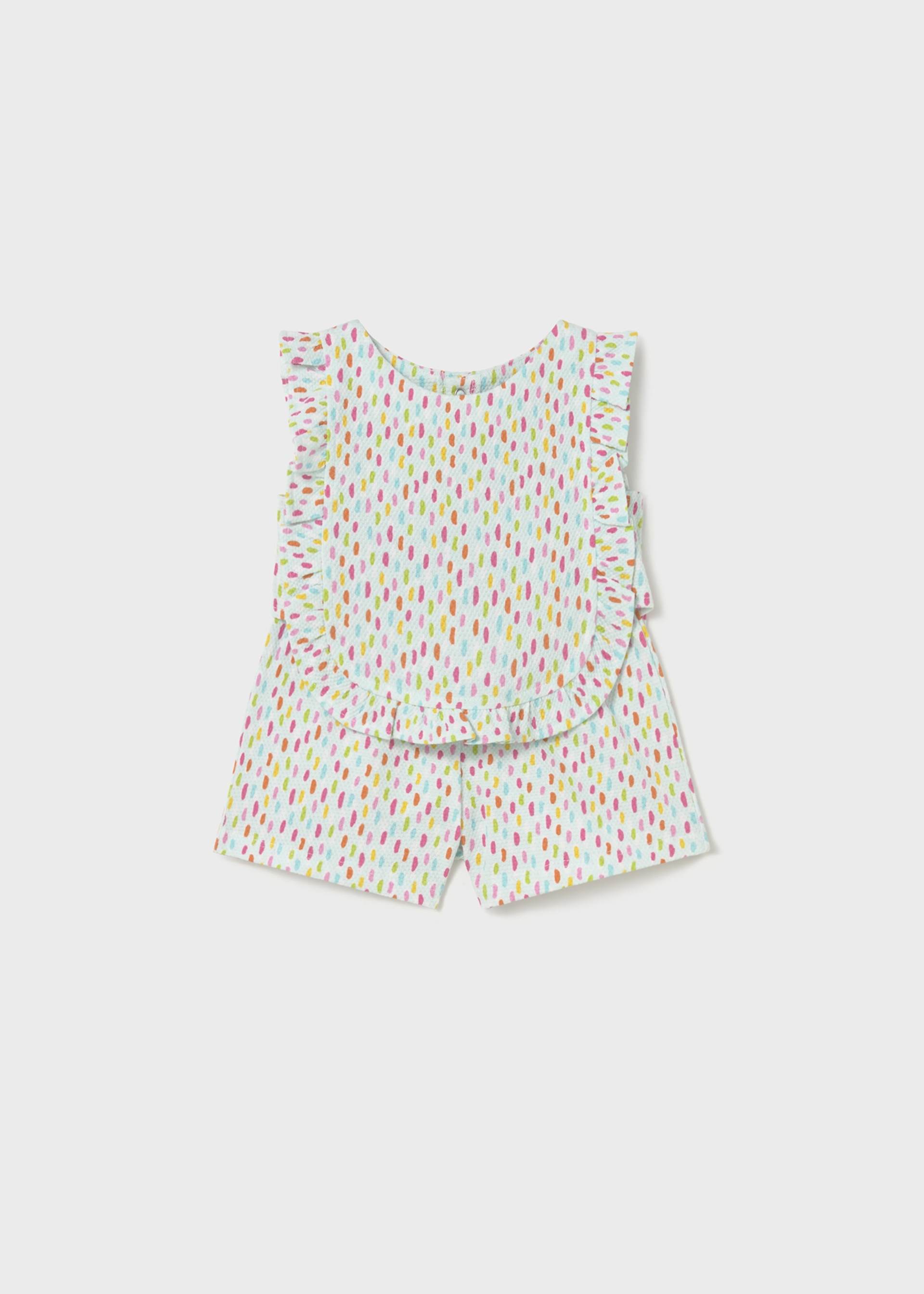 Ensemble short tricoté imprimé bébé Ensemble short tricoté imprimé bébé
