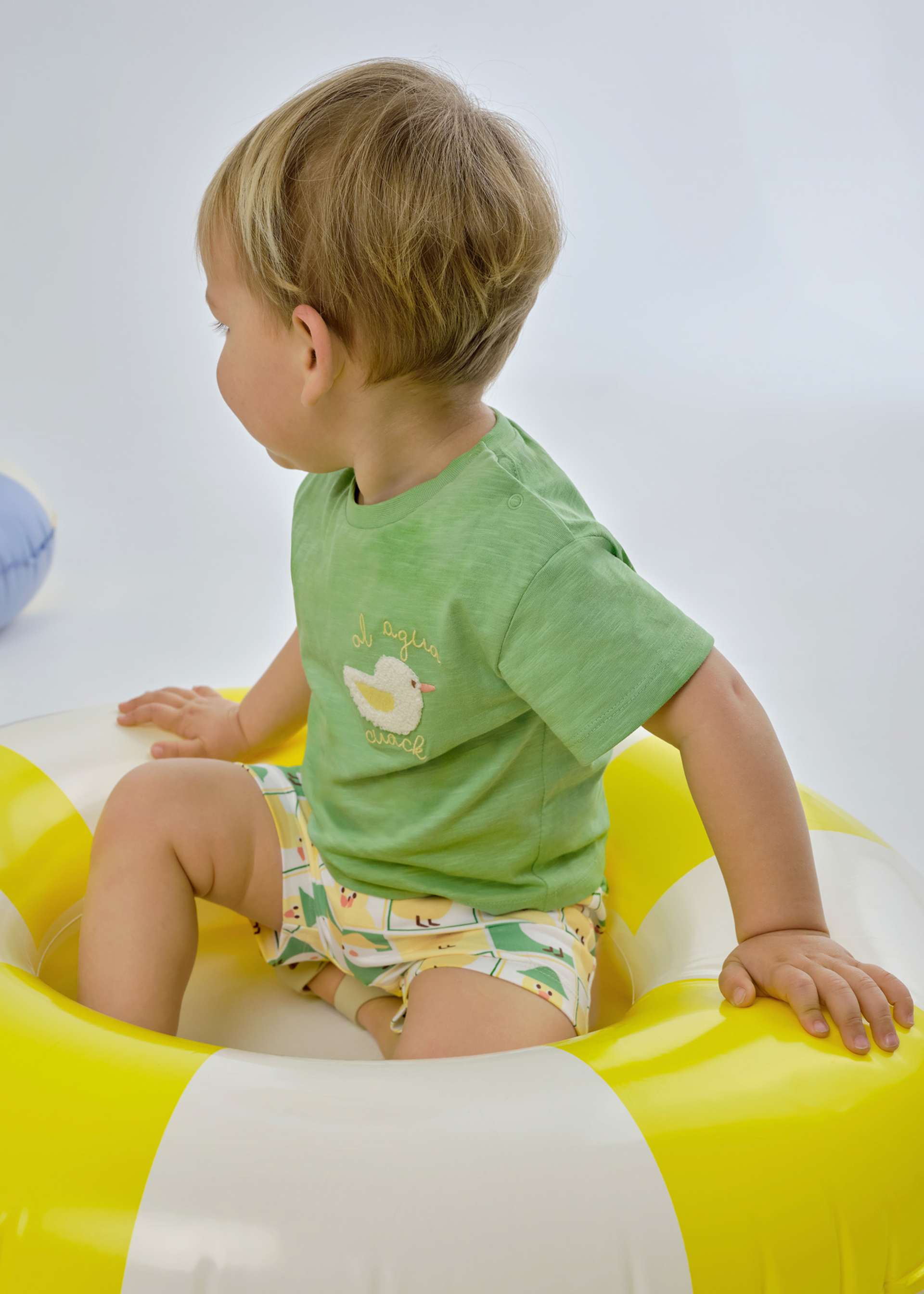 Conjunto punto estampado patos bebé