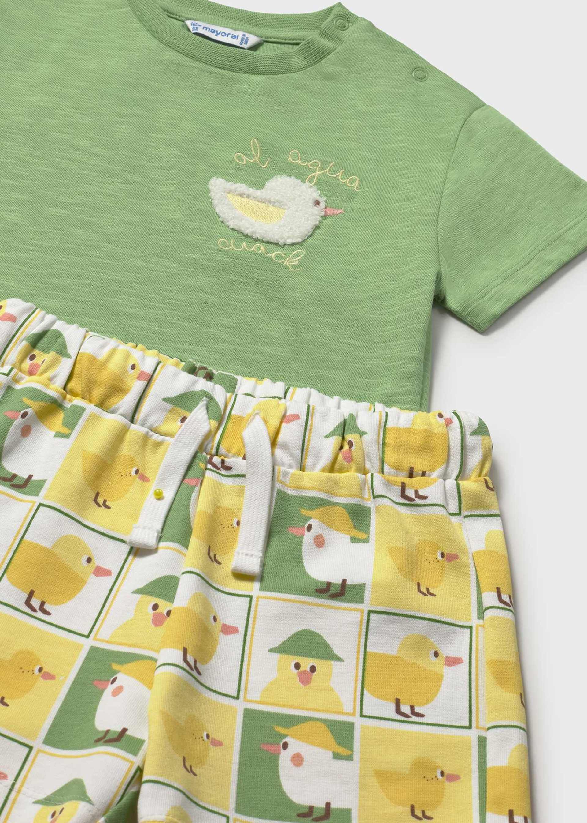 Conjunto punto estampado patos bebé