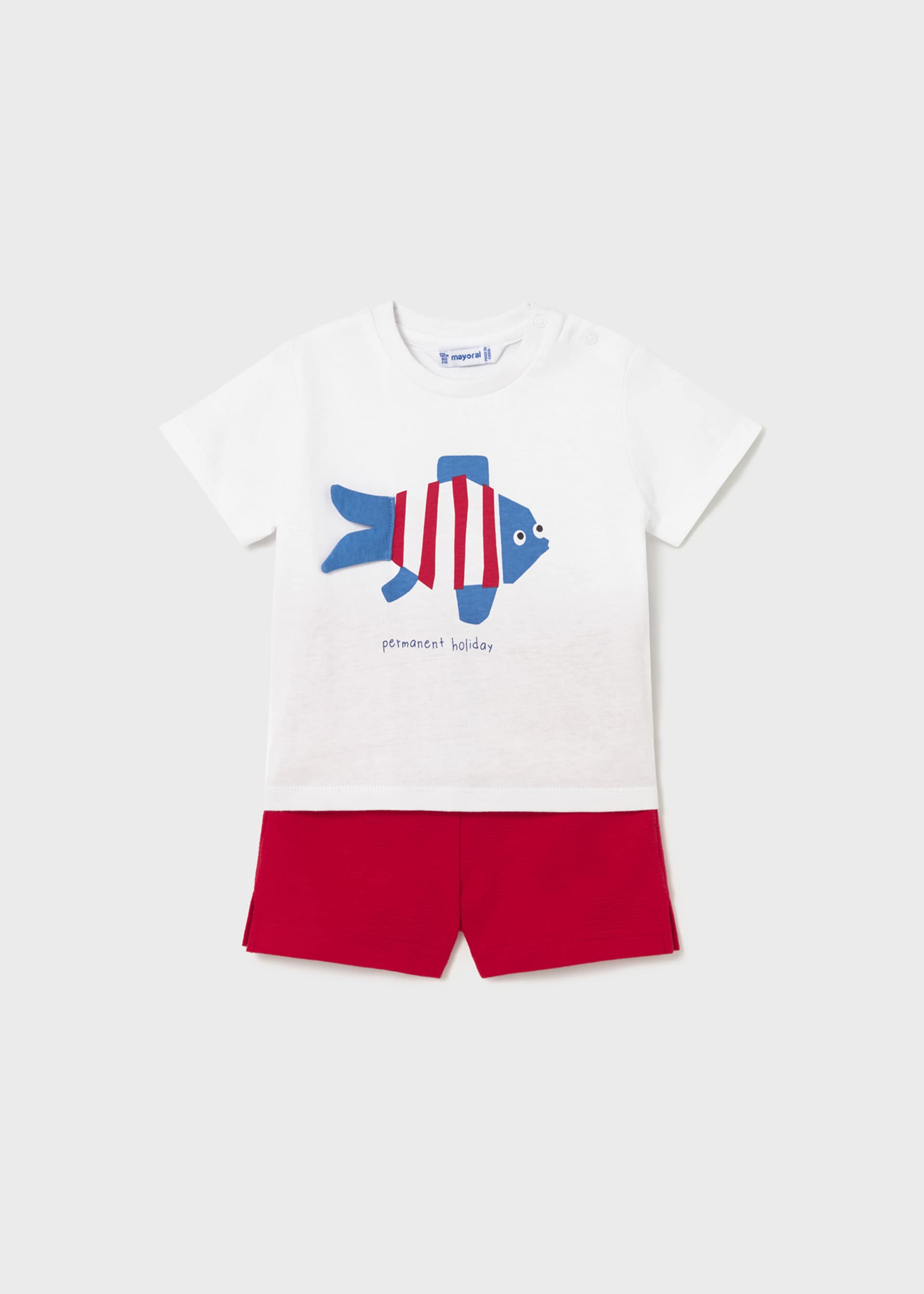 Conjunto punto pez aplique bebé Conjunto punto pez aplique bebé