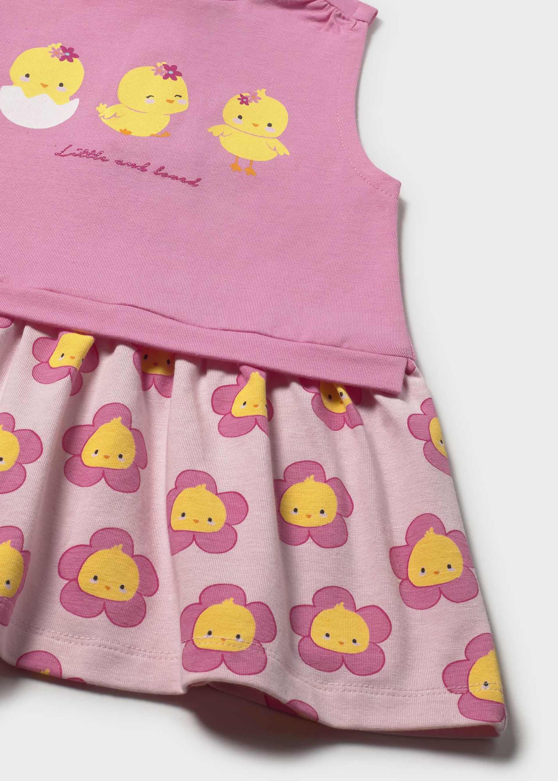 Robe combinée poussin bébé Robe combinée poussin bébé